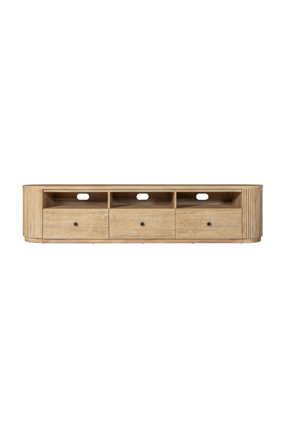 Luxury Acacia Wood TV Stand Modern Italian Style for Villa