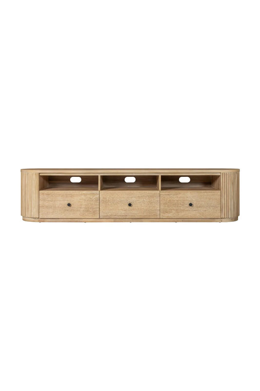 Luxury Acacia Wood TV Stand Modern Italian Style for Villa