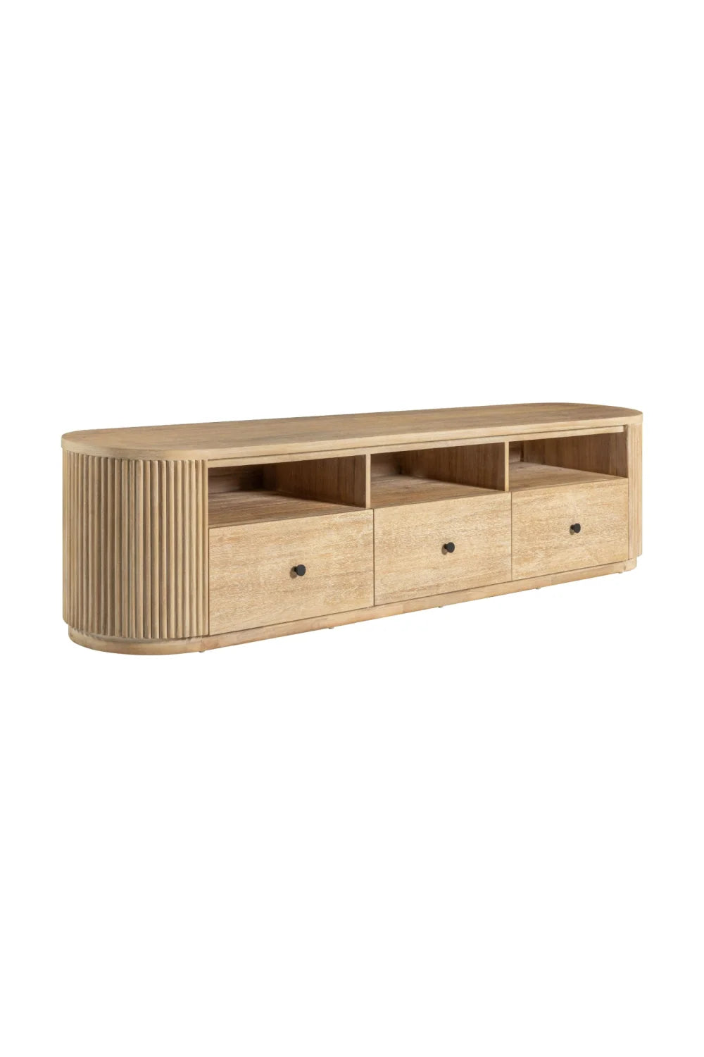 Luxury Acacia Wood TV Stand Modern Italian Style for Villa