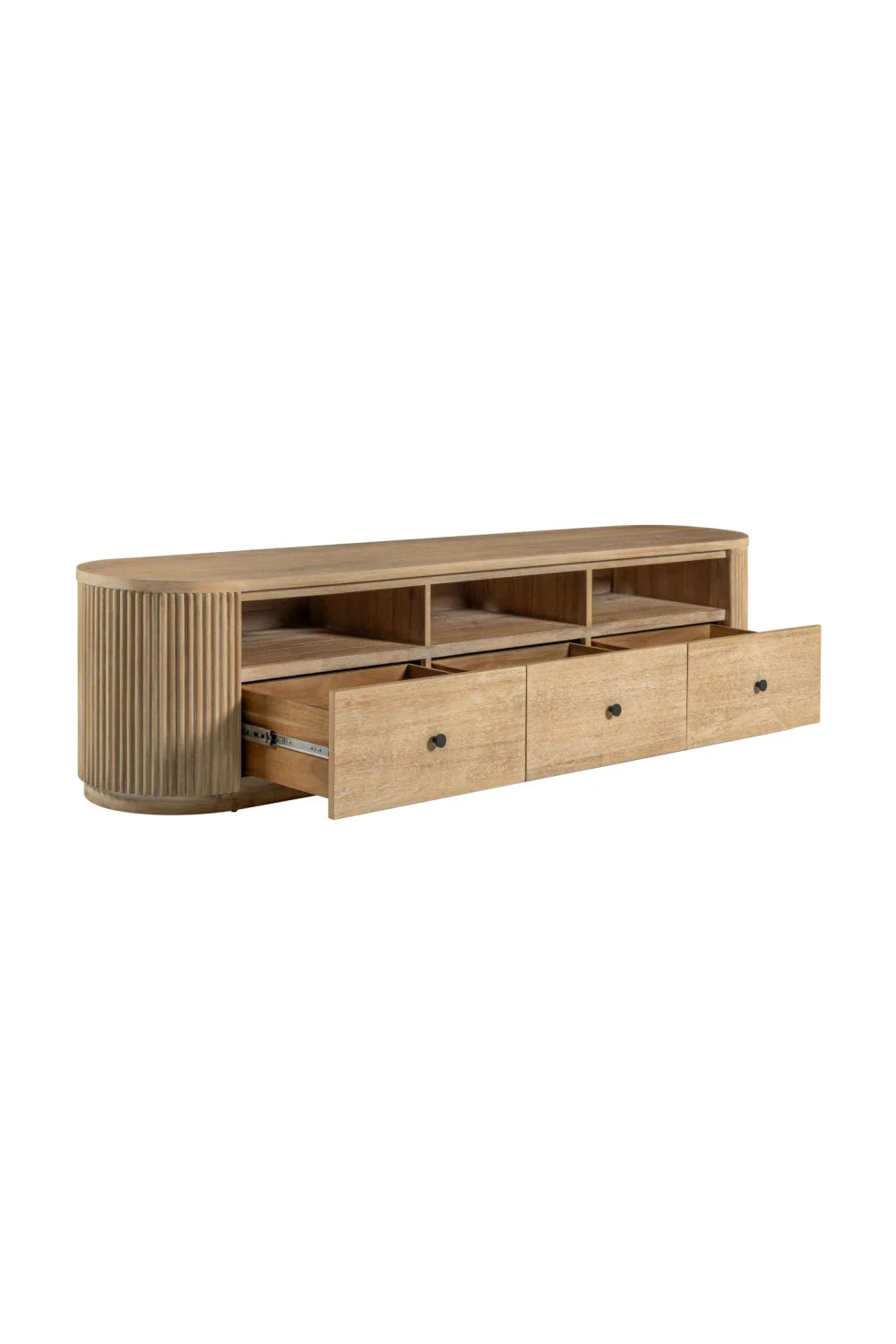 Luxury Acacia Wood TV Stand Modern Italian Style for Villa
