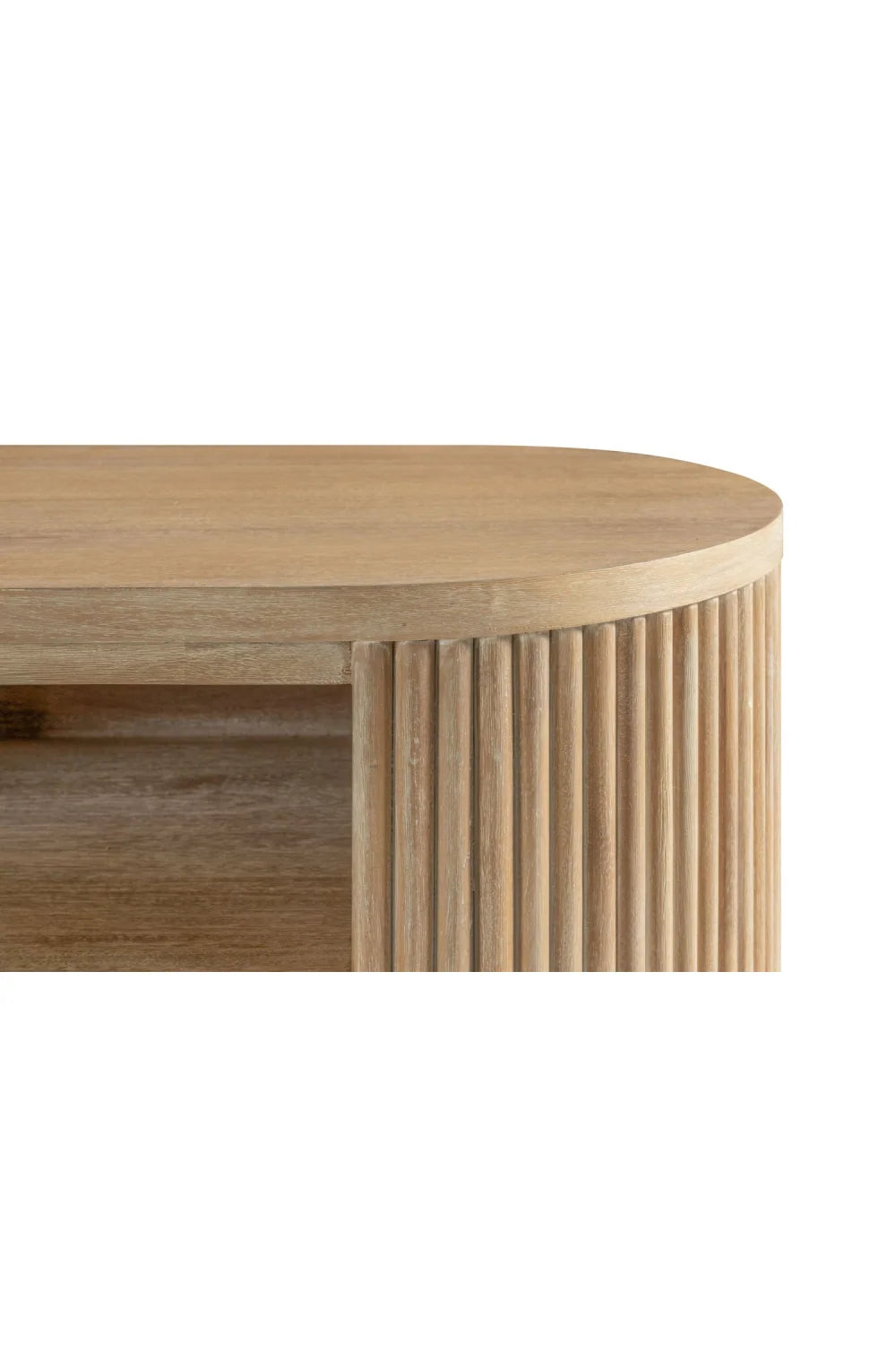 Luxury Acacia Wood TV Stand Modern Italian Style for Villa