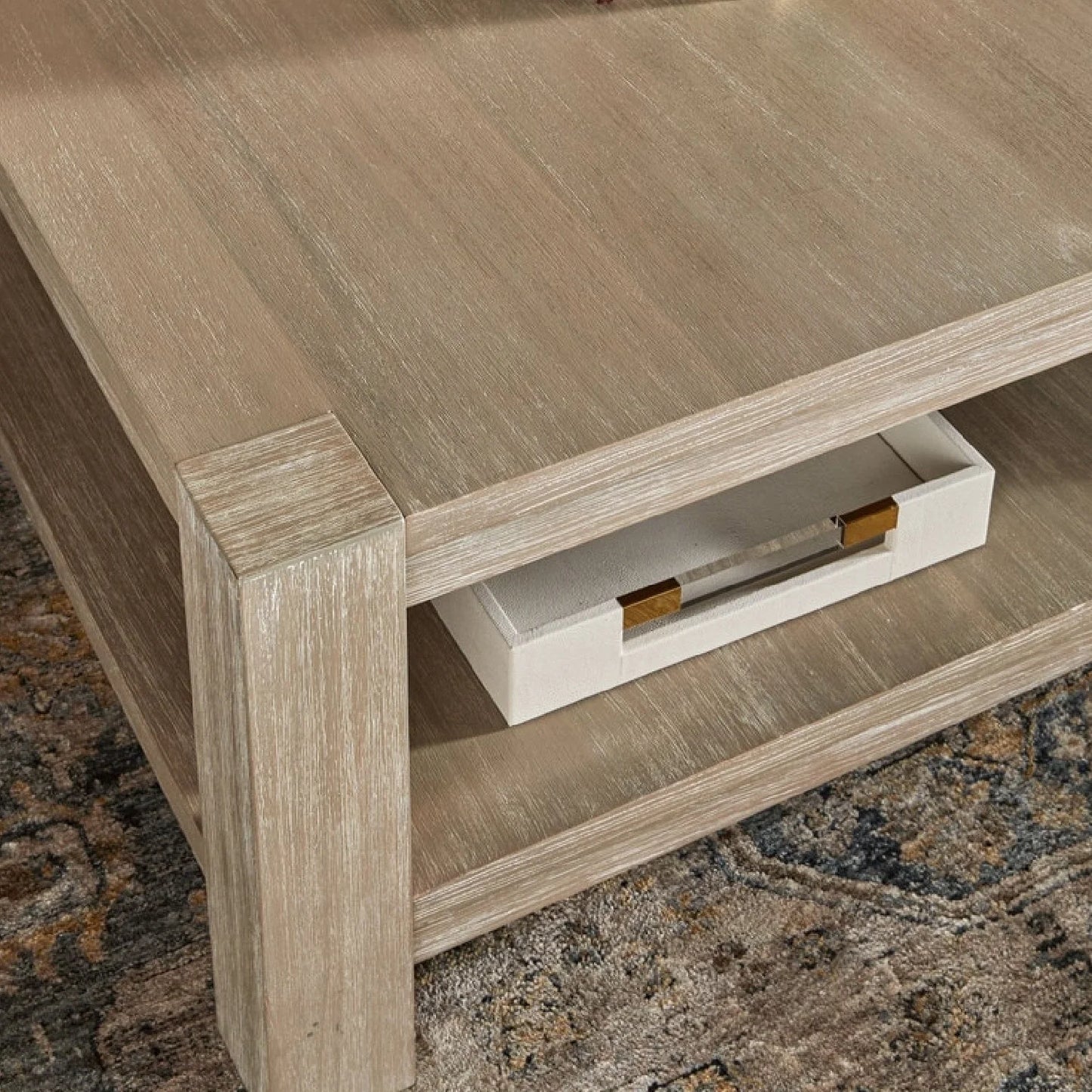 Luxury Adler Acacia Wooden Coffee Table Modern Italian Style for Villa