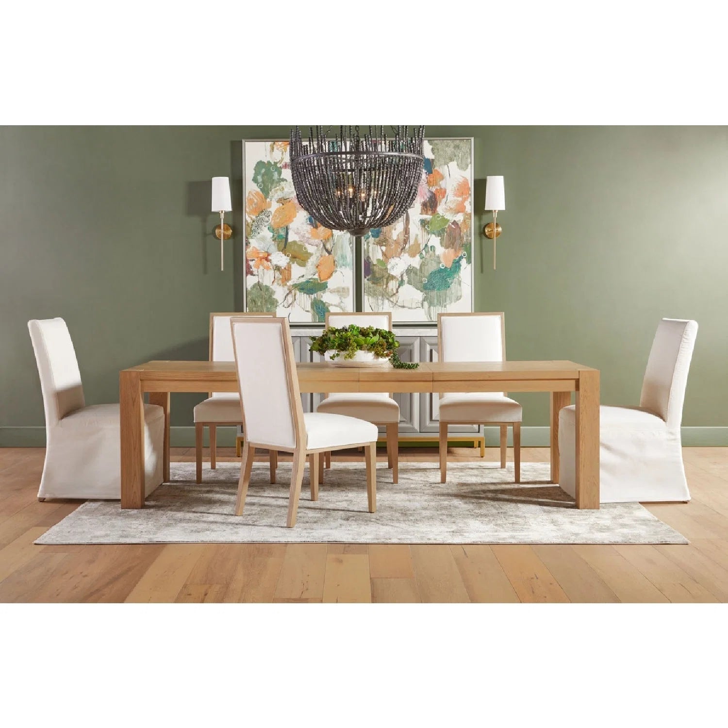 Luxury Adler Oak Extendable Dining Table Modern Italian Style for Villa
