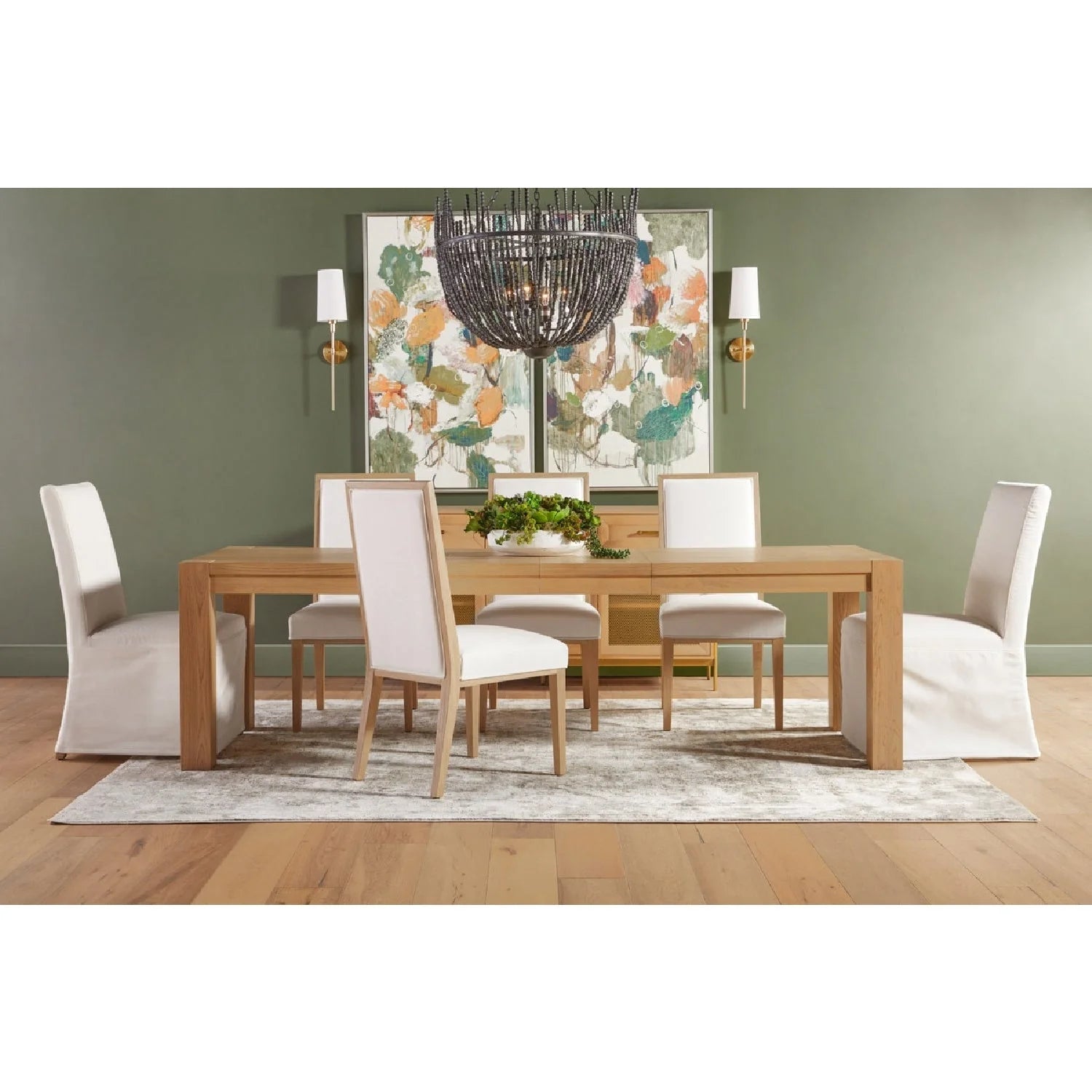 Luxury Adler Oak Extendable Dining Table Modern Italian Style for Villa