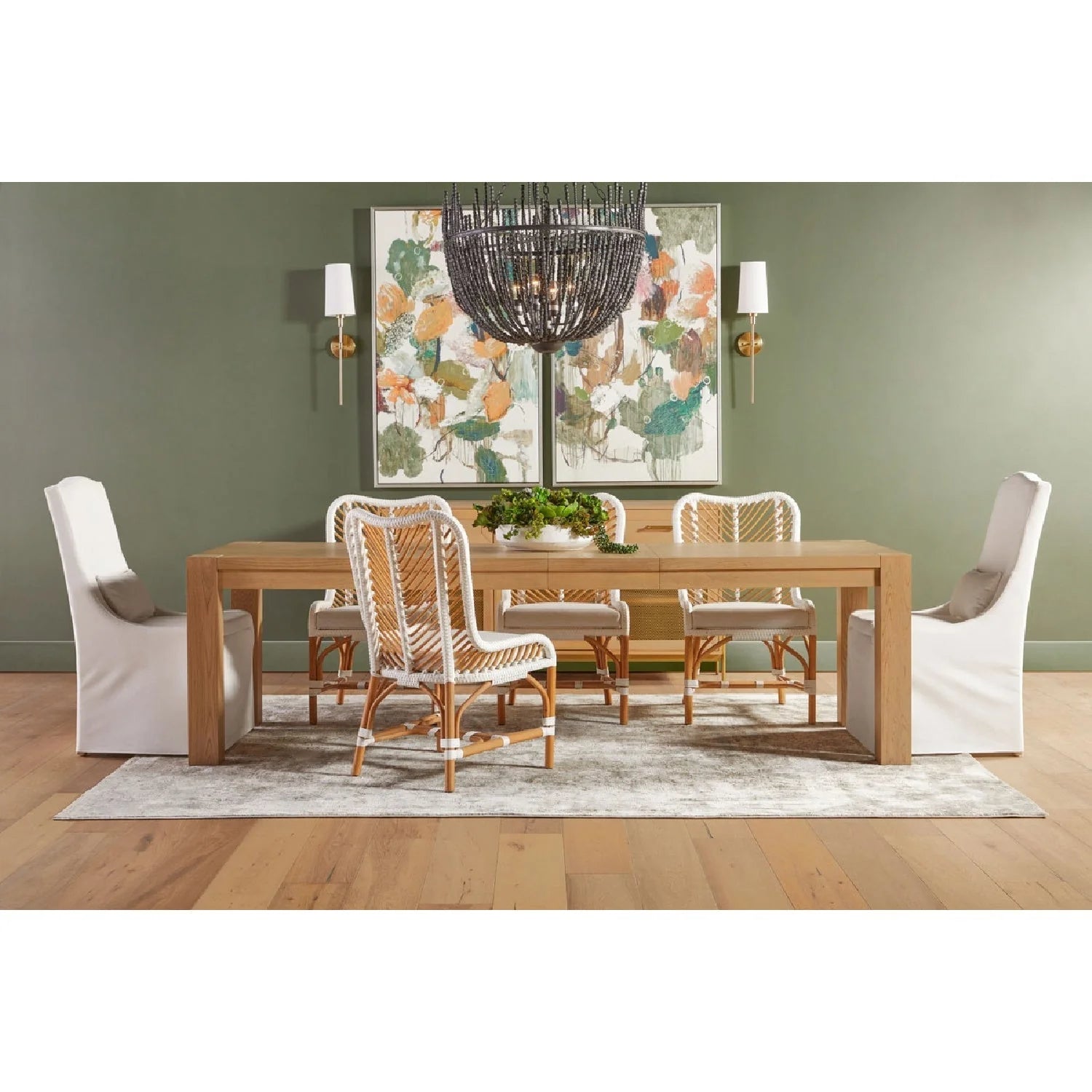 Luxury Adler Oak Extendable Dining Table Modern Italian Style for Villa