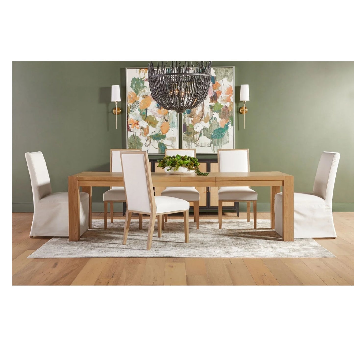 Luxury Adler Oak Extendable Dining Table Modern Italian Style for Villa
