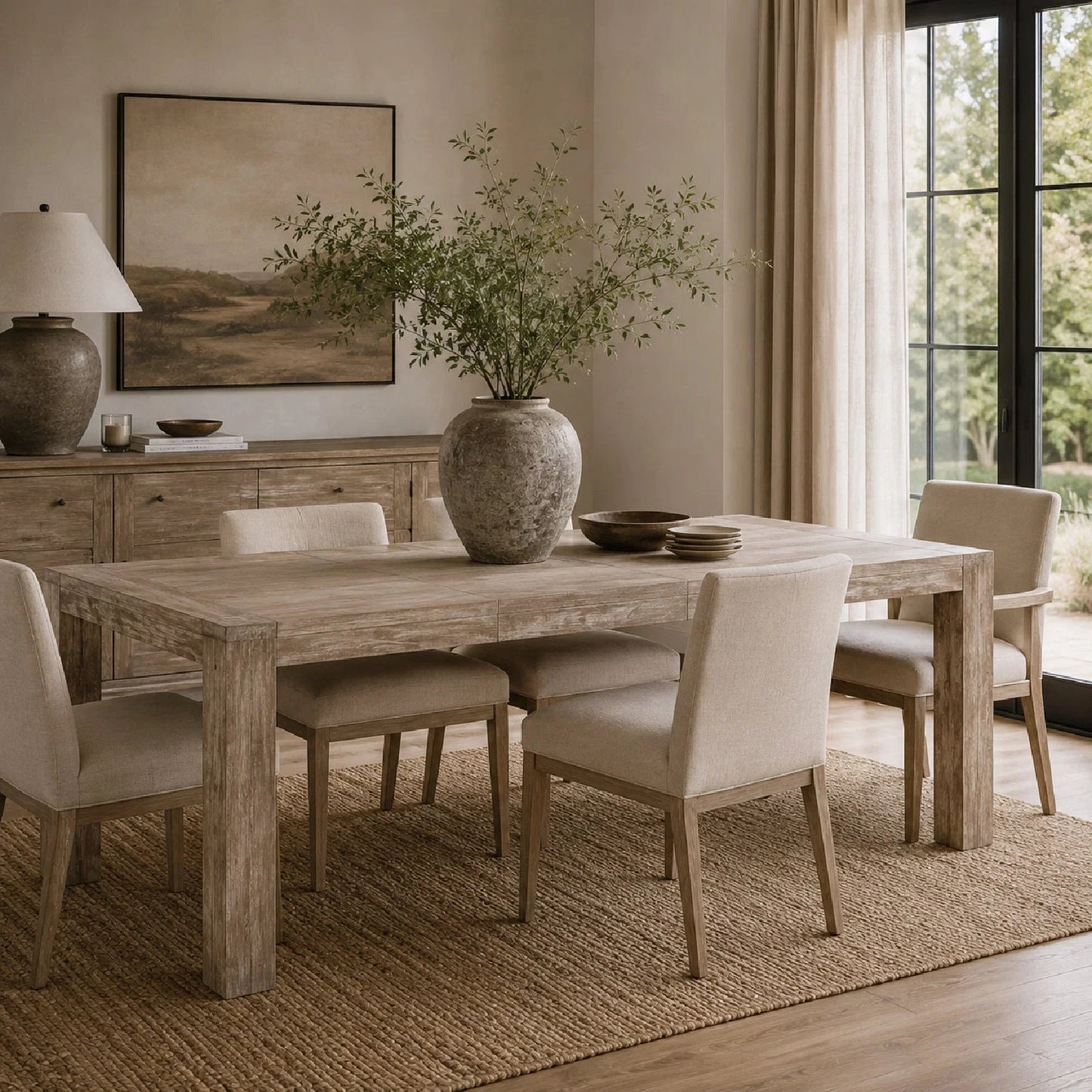 Luxury Adler Oak Extendable Dining Table Modern Italian Style for Villa