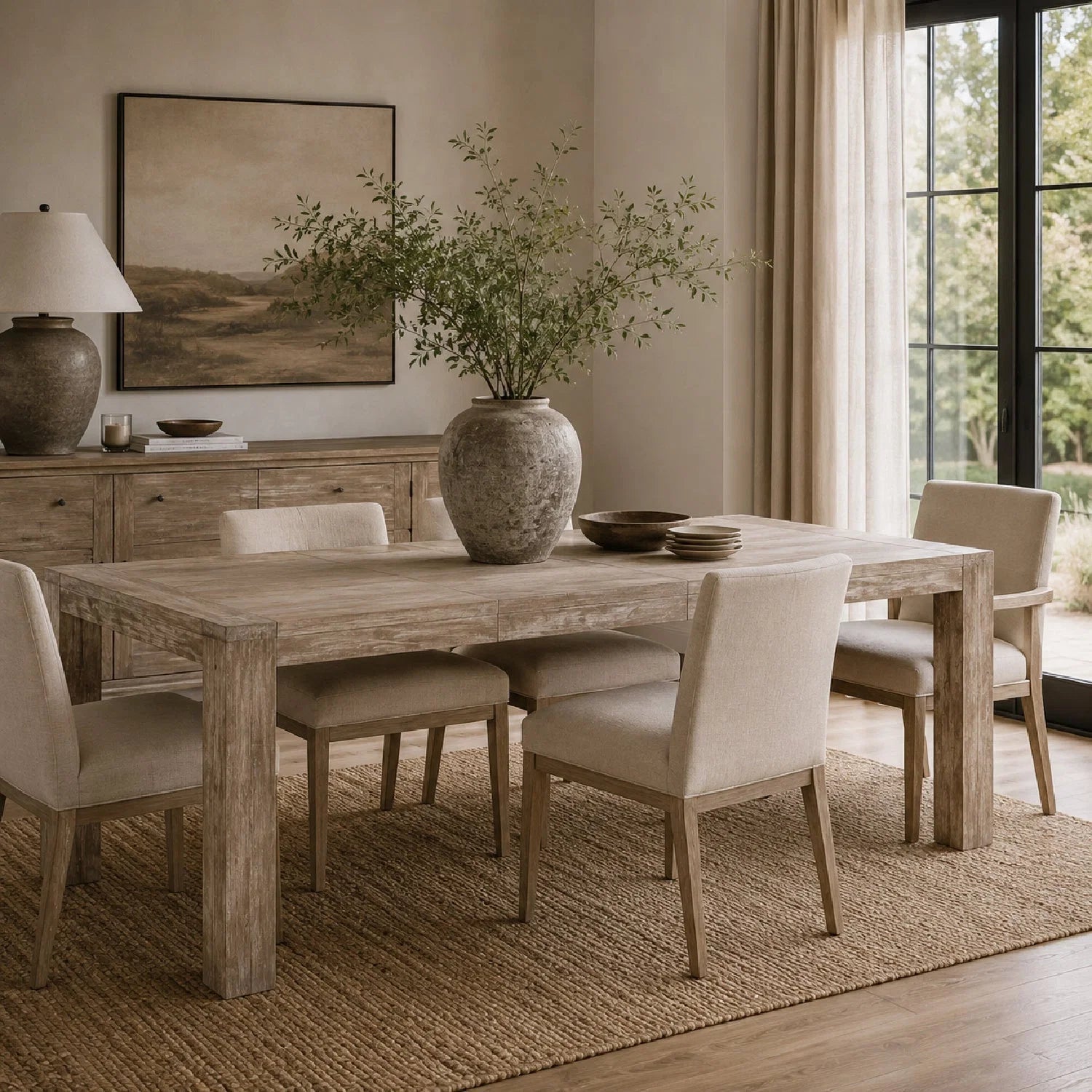 Luxury Adler Oak Extendable Dining Table Modern Italian Style for Villa