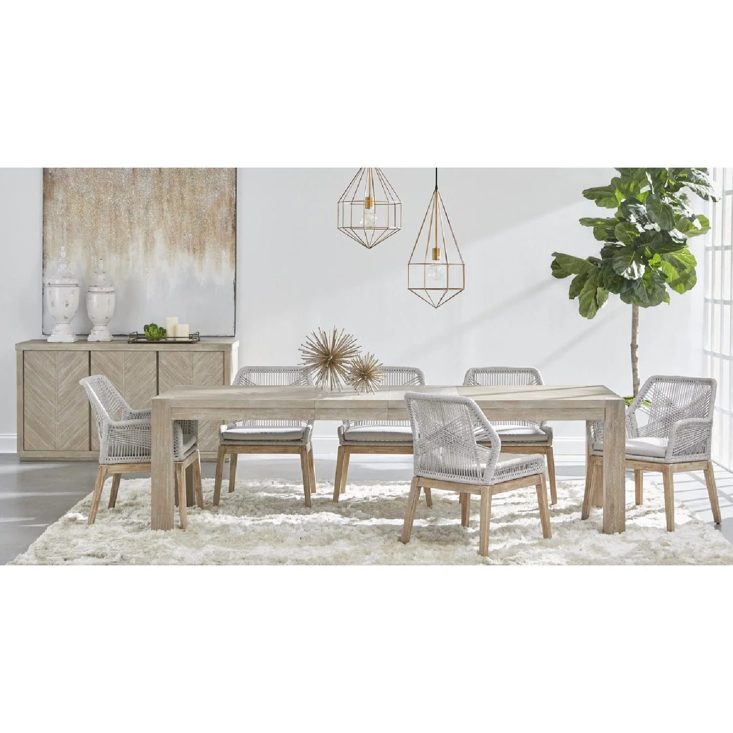 Luxury Adler Oak Extendable Dining Table Modern Italian Style for Villa