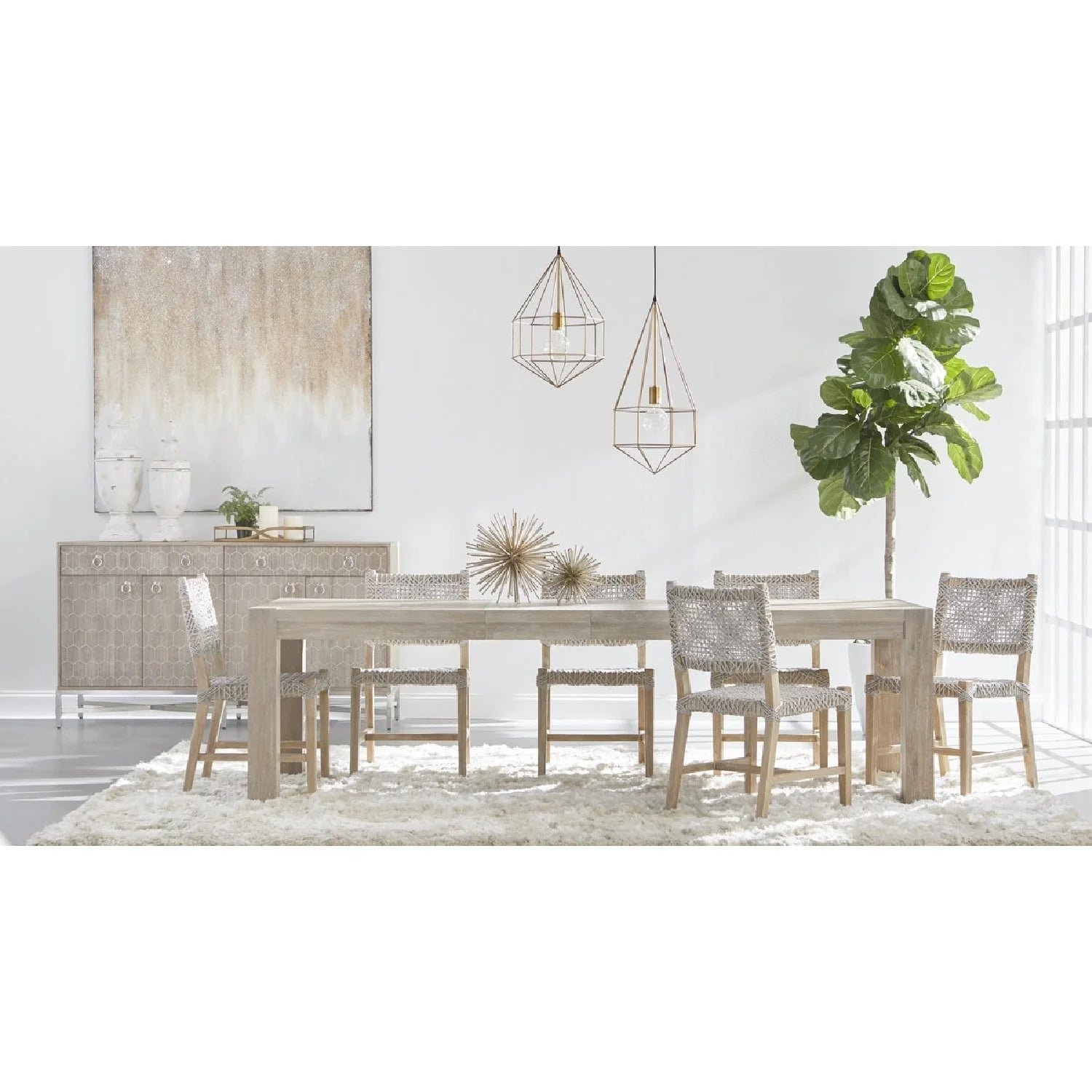 Luxury Adler Oak Extendable Dining Table Modern Italian Style for Villa