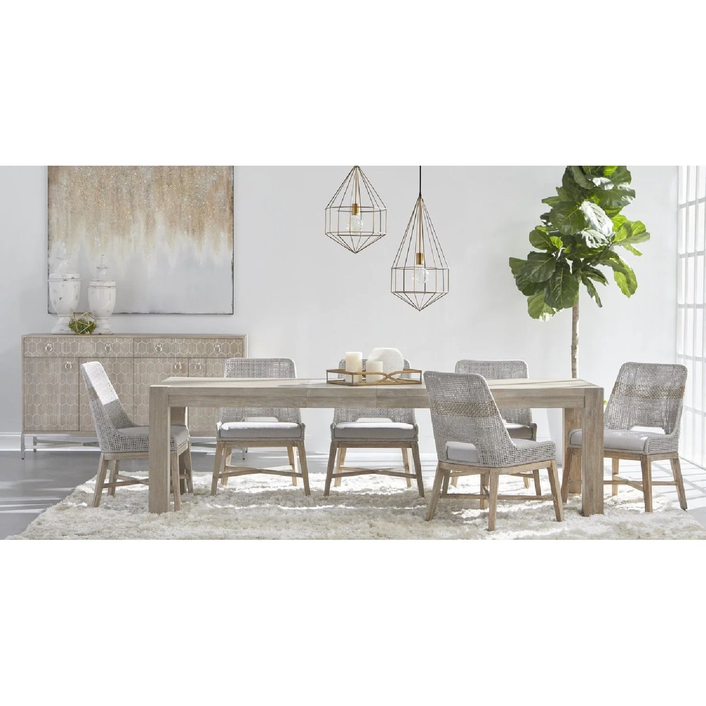 Luxury Adler Oak Extendable Dining Table Modern Italian Style for Villa