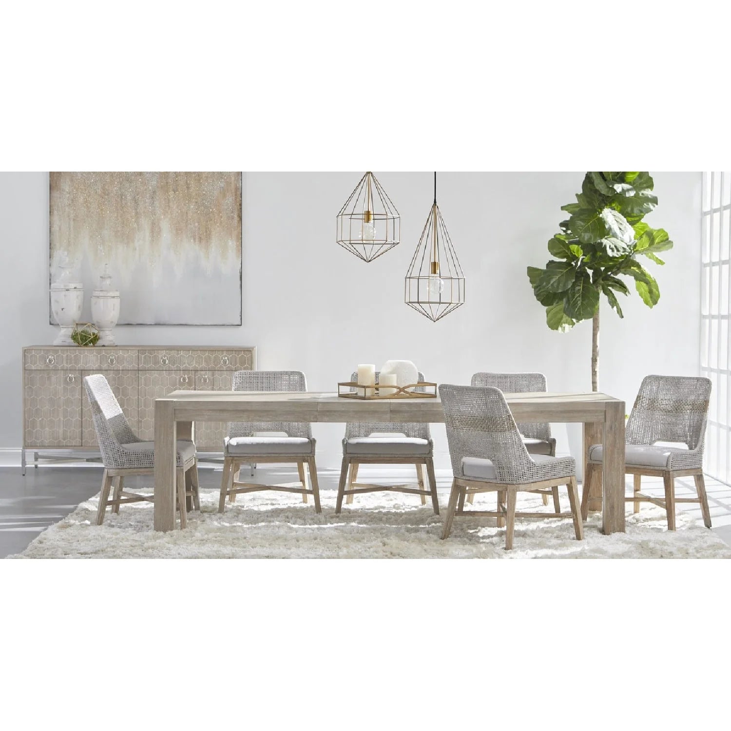 Luxury Adler Oak Extendable Dining Table Modern Italian Style for Villa