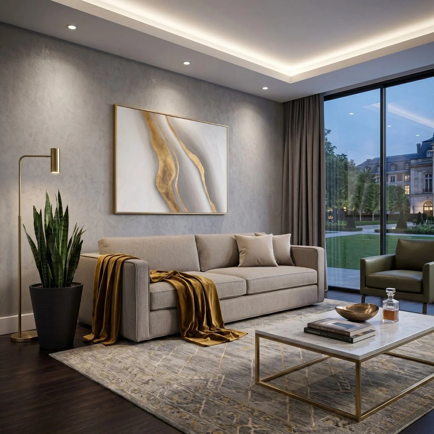 Luxury Adrian Fabric Sofa Modern Italian Style for Villa