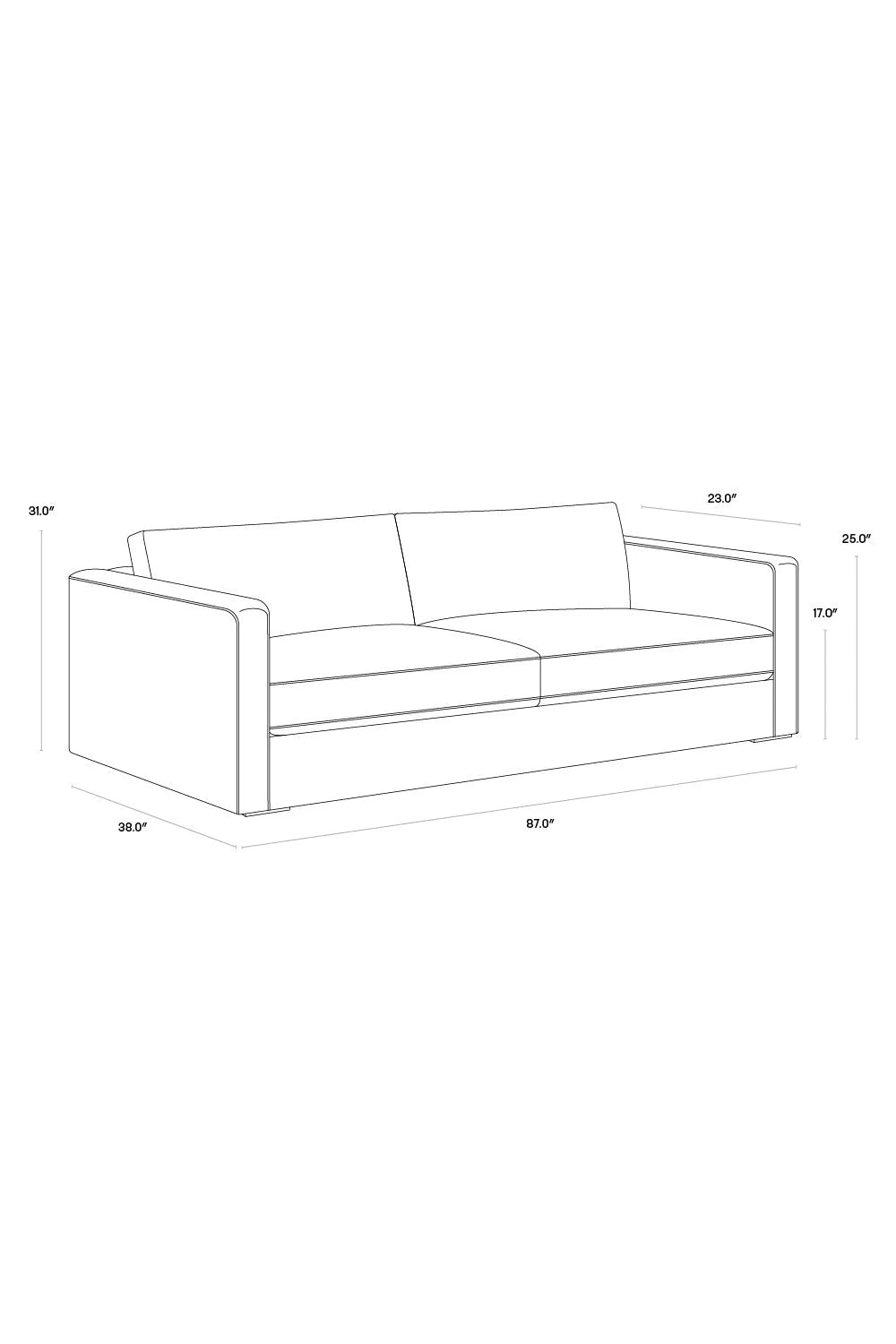 Luxury Adrian Fabric Sofa Modern Italian Style for Villa
