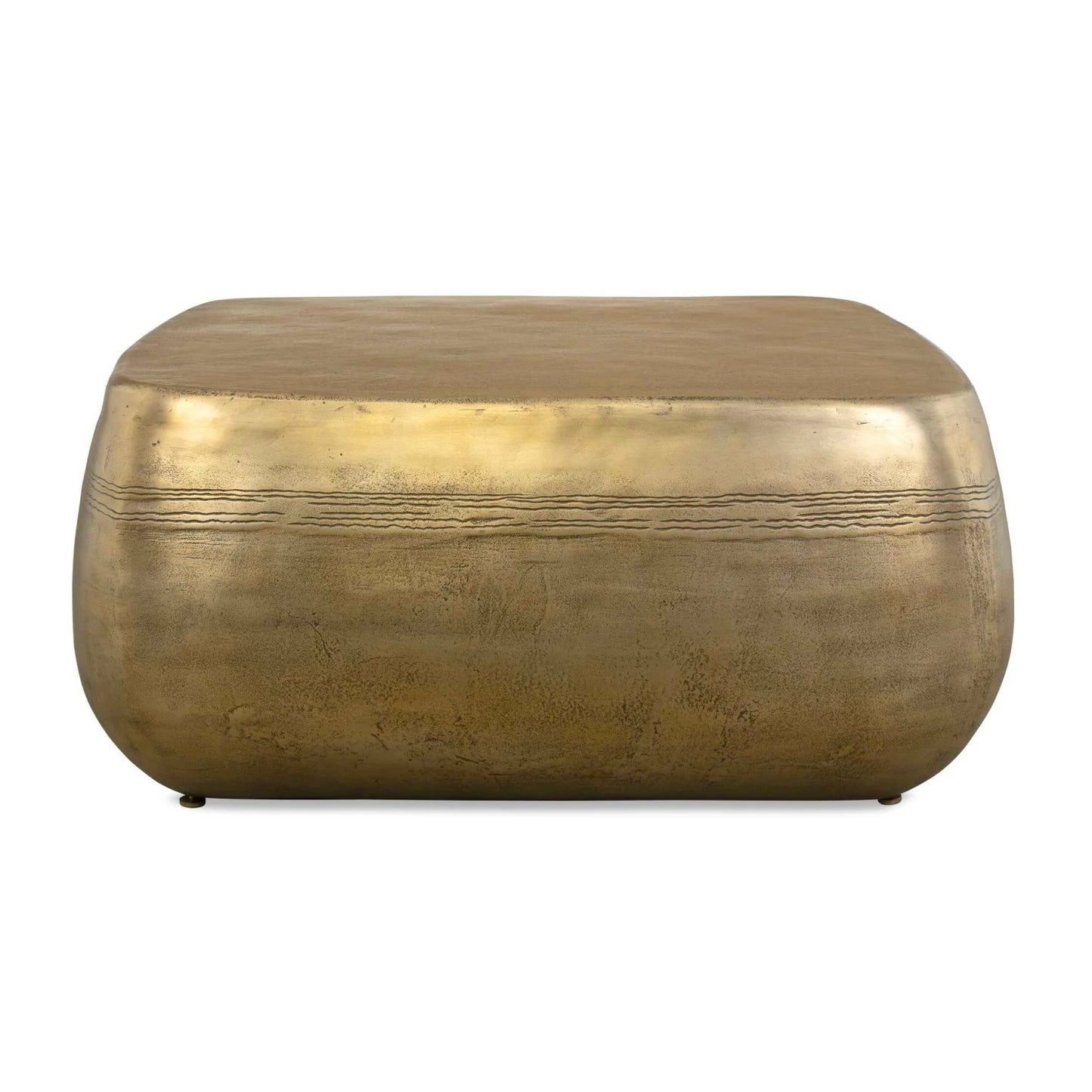 Luxury Aged Brass Aluminum Coffee Table Modern Italian Style for Villa