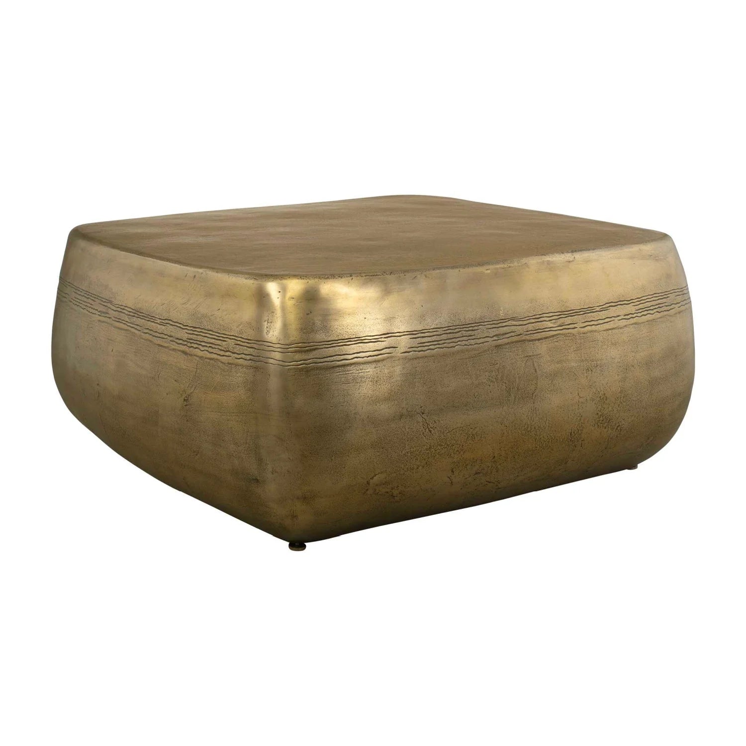 Luxury Aged Brass Aluminum Coffee Table Modern Italian Style for Villa