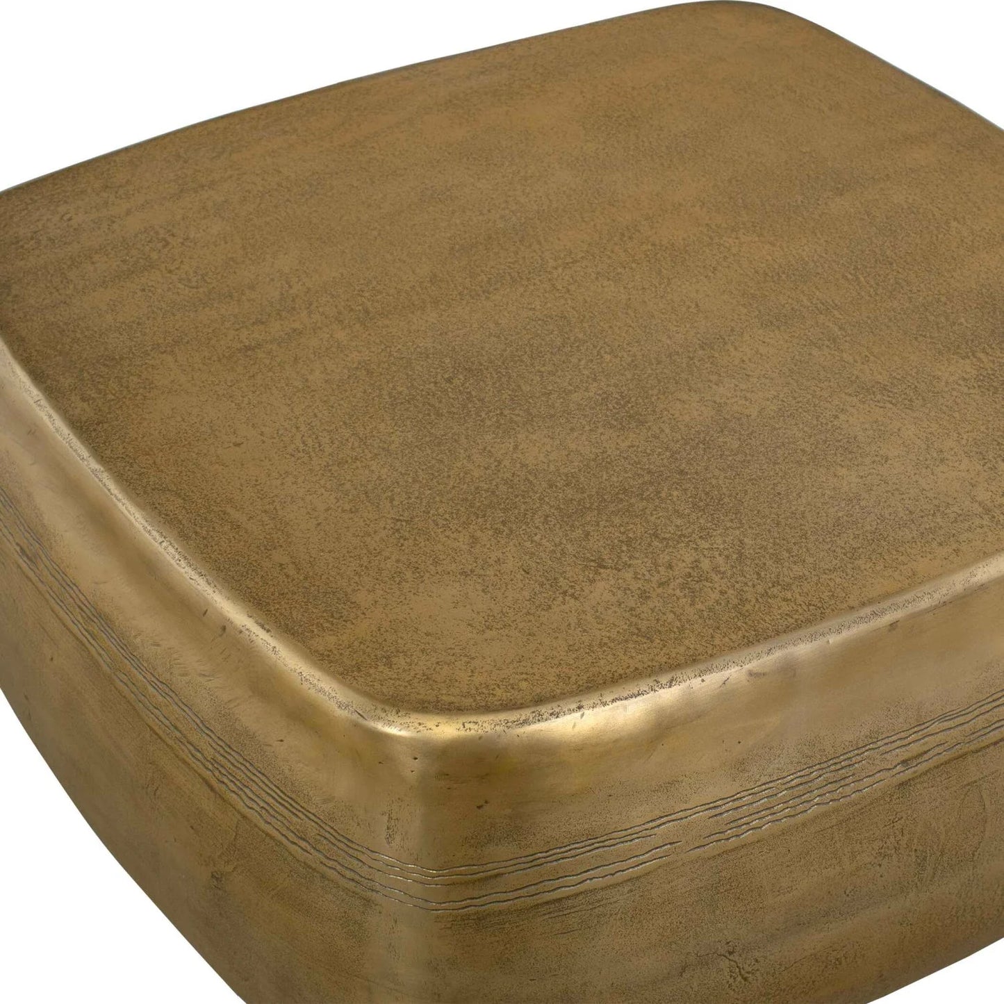 Luxury Aged Brass Aluminum Coffee Table Modern Italian Style for Villa