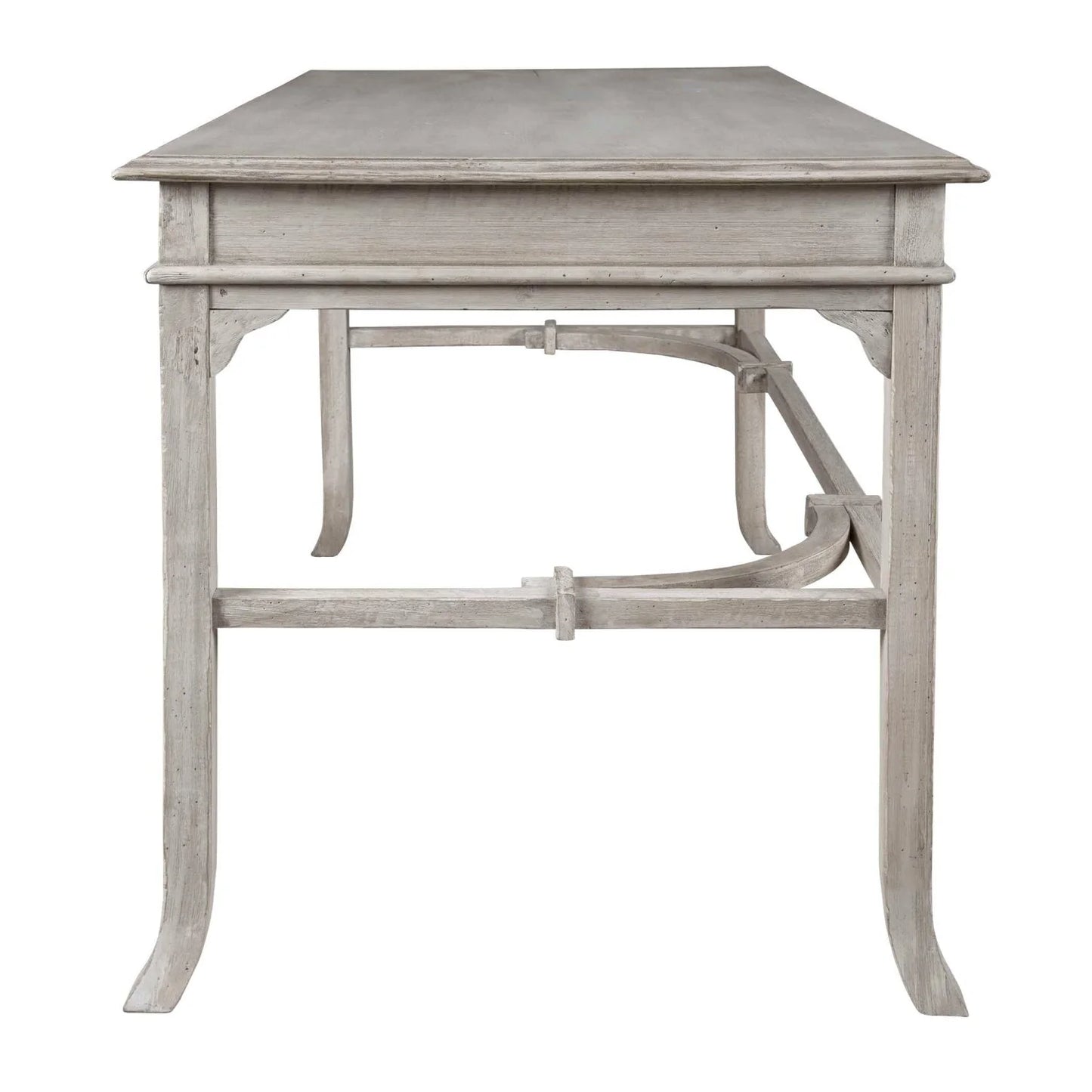 Luxury Aged White 2-Drawer Modern Desk European Style for Villa