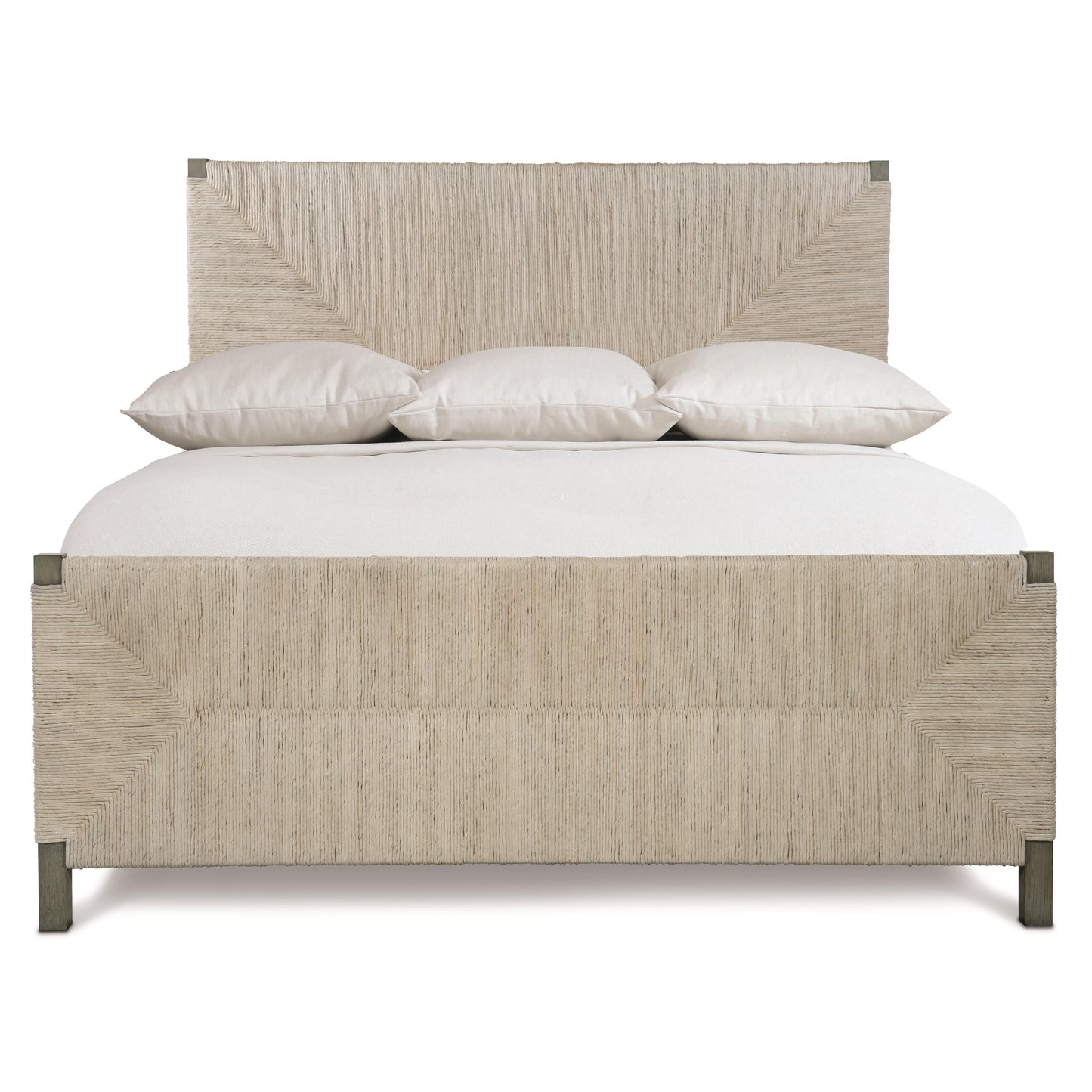 Luxury Alannis Fabric Panel Bed Modern Italian Style for Villa