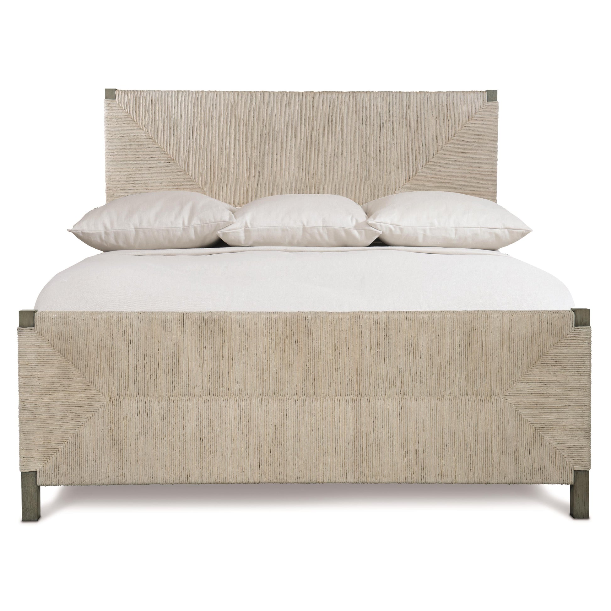 Luxury Alannis Fabric Panel Bed Modern Italian Style for Villa
