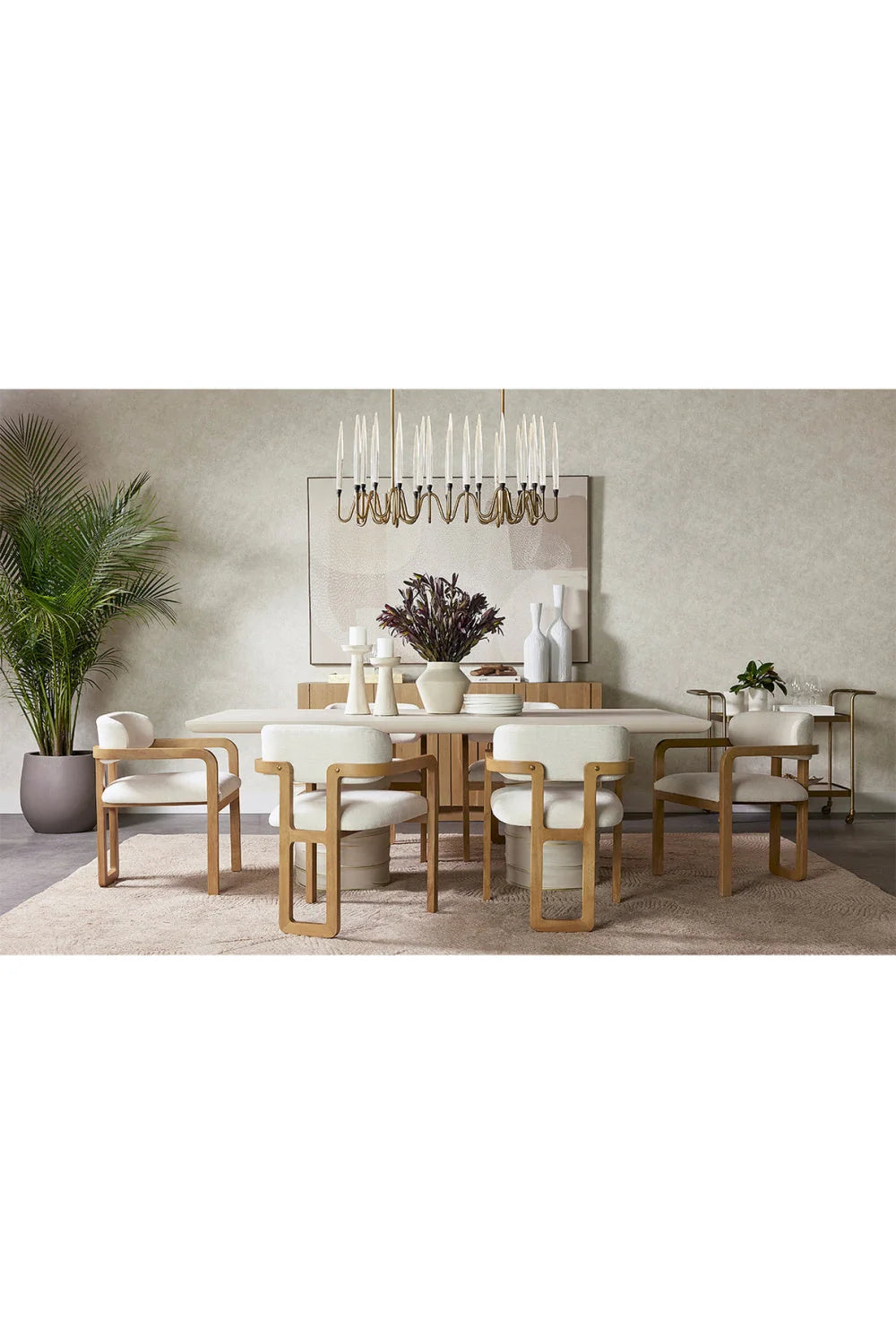 Luxury Alanya Rectangular Dining Table Modern Italian Style for Villa