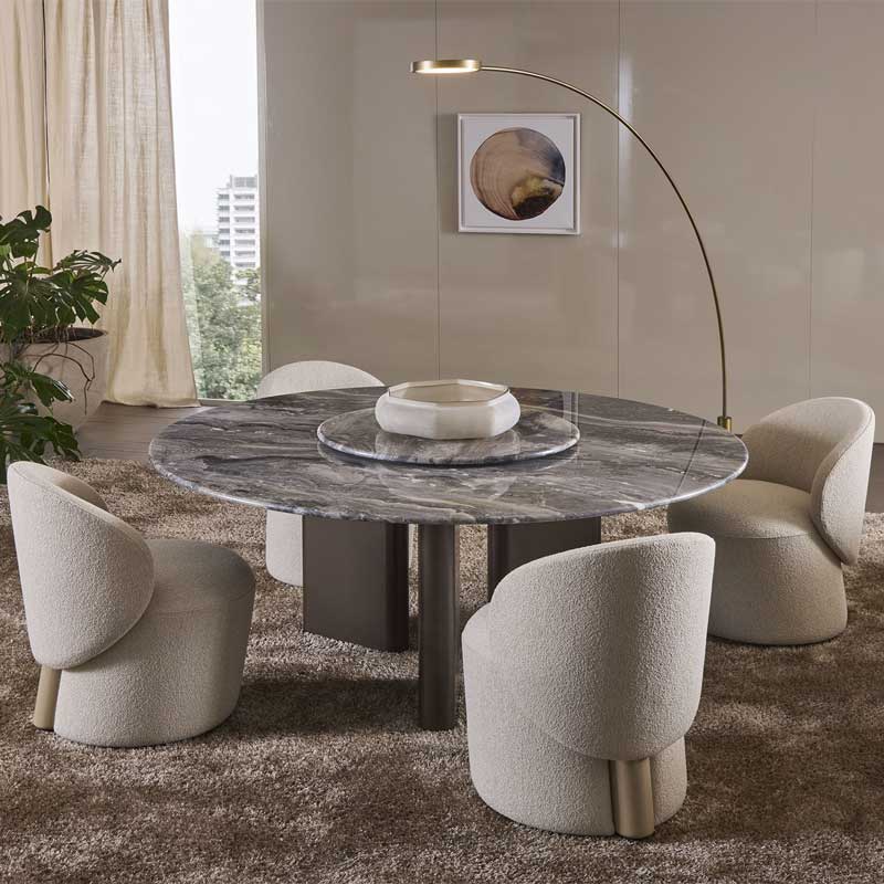 Luxury Alba Swivel Armchair Modern Italian Style for Villa