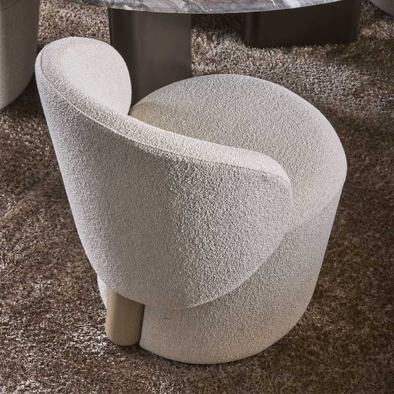 Luxury Alba Swivel Armchair Modern Italian Style for Villa