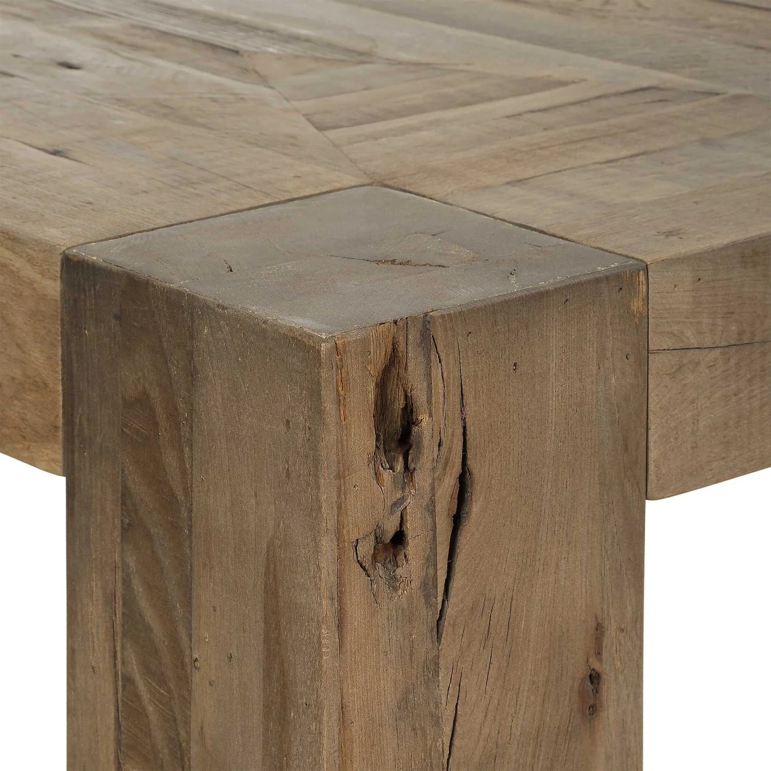 Luxury Aldan Natural Wood Dining Table Modern Italian Style for Villa