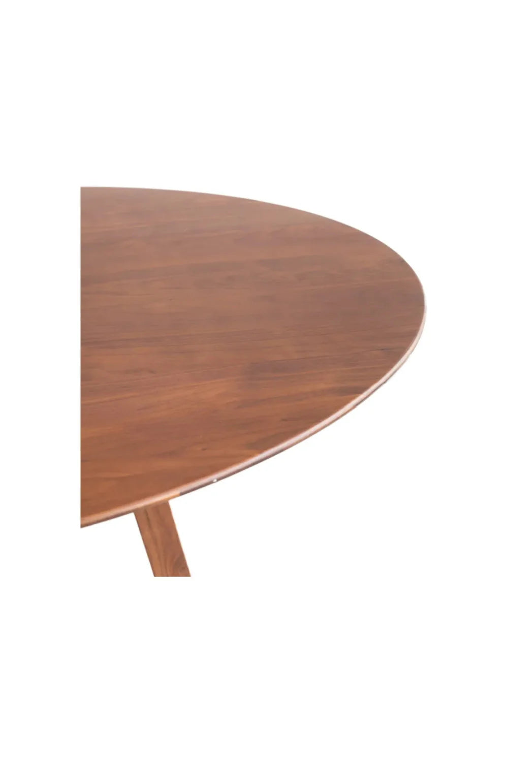 Luxury Aldo Walnut Round Dining Table Modern Italian Style for Villa