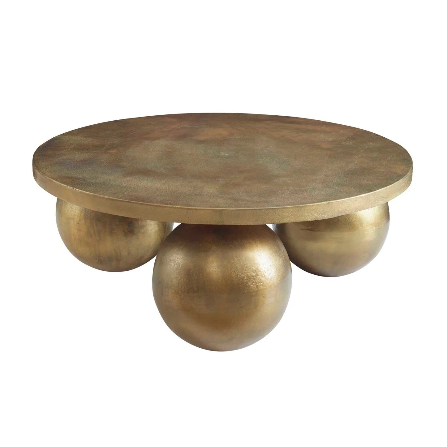 Luxury Aluminum Sphere Base Coffee Table Modern Italian Style for Villa