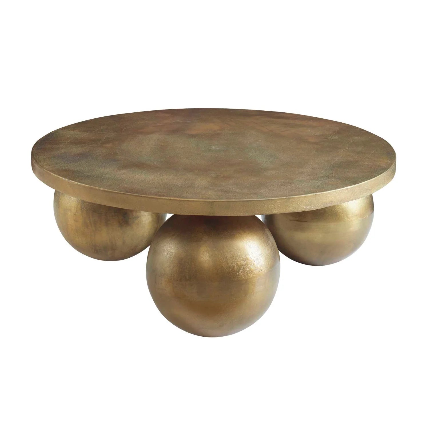 Luxury Aluminum Sphere Base Coffee Table Modern Italian Style for Villa