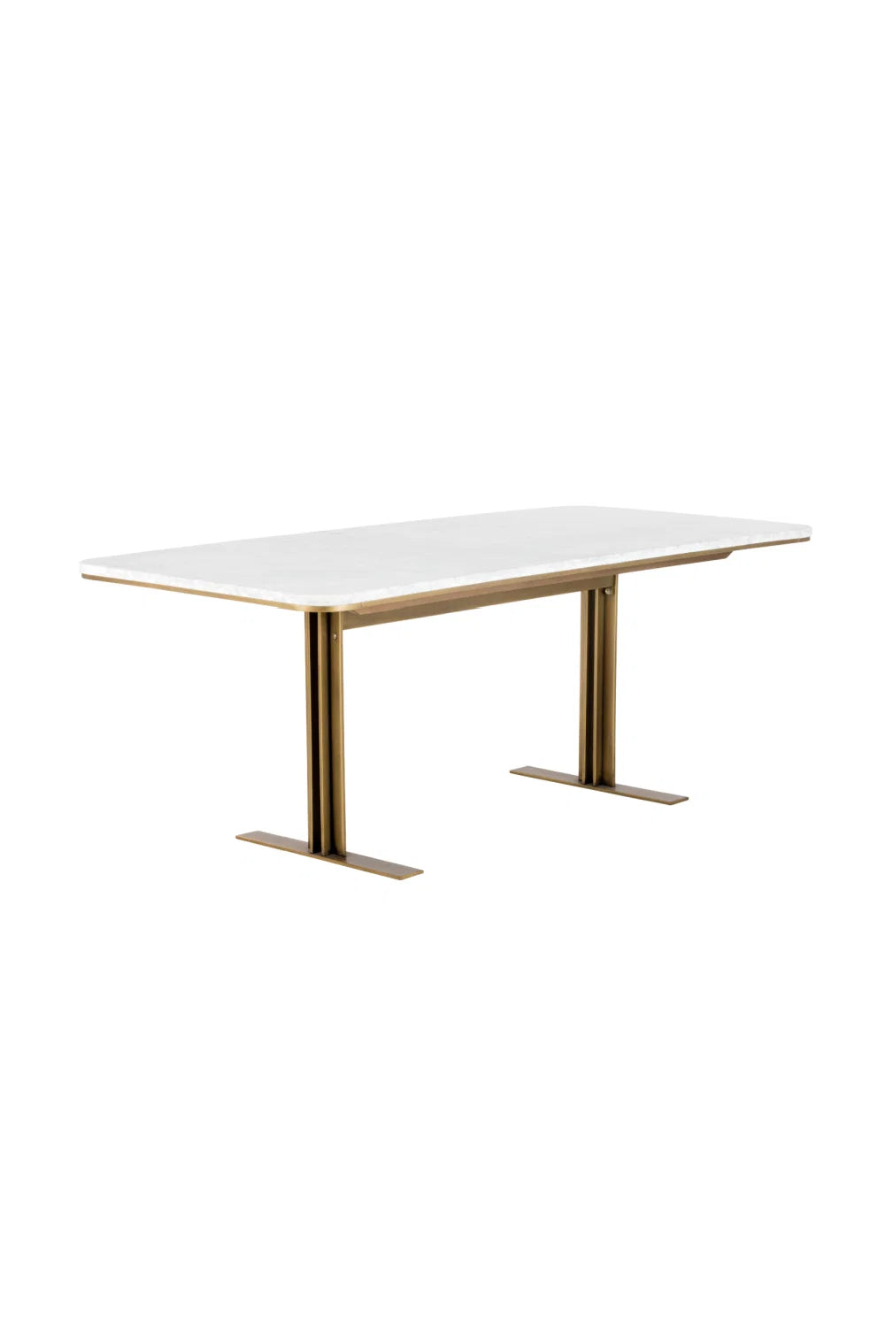 Luxury Ambrosia White Marble Dining Table Modern Italian Style for Villa