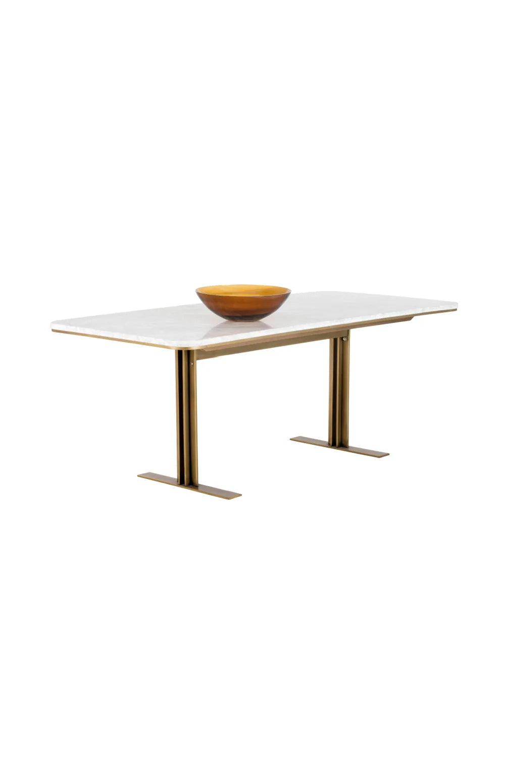 Luxury Ambrosia White Marble Dining Table Modern Italian Style for Villa
