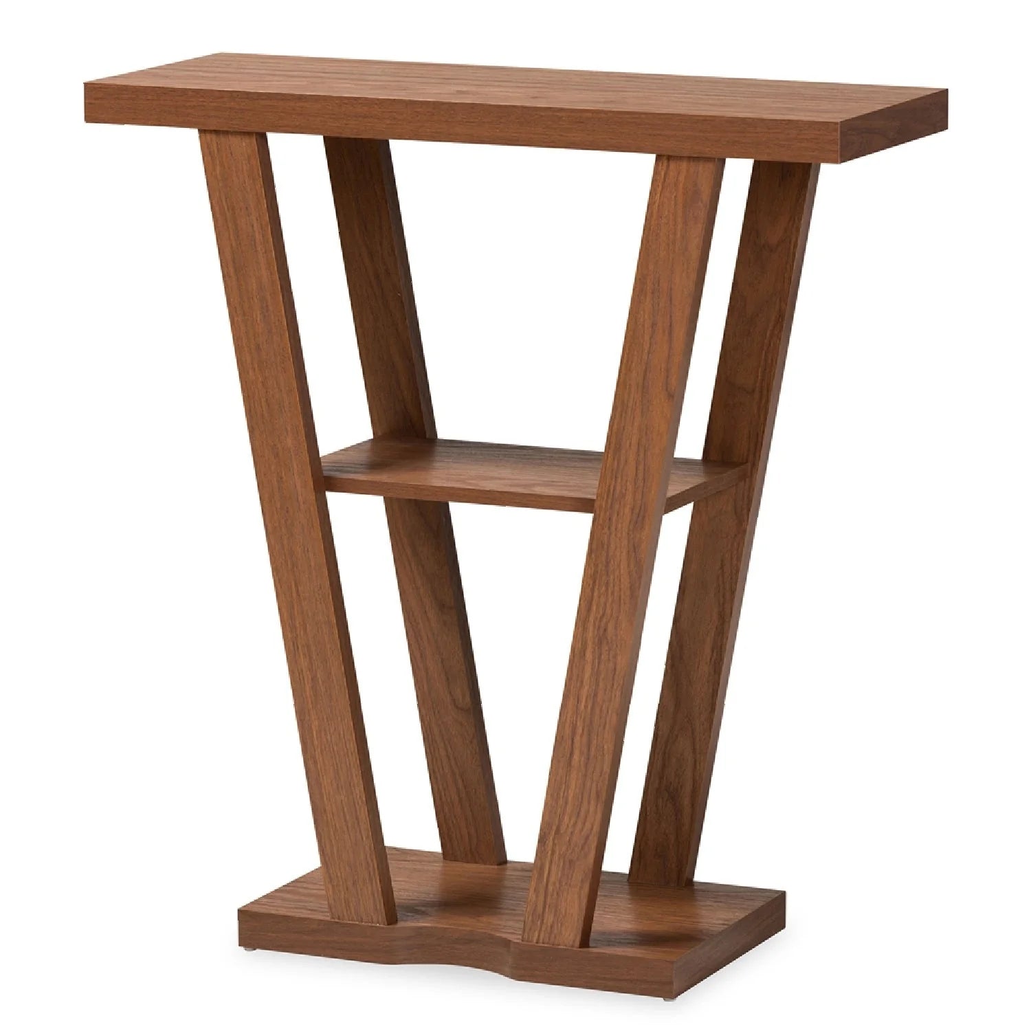 Luxury Angular Walnut Console Table Modern Italian Style for Villa