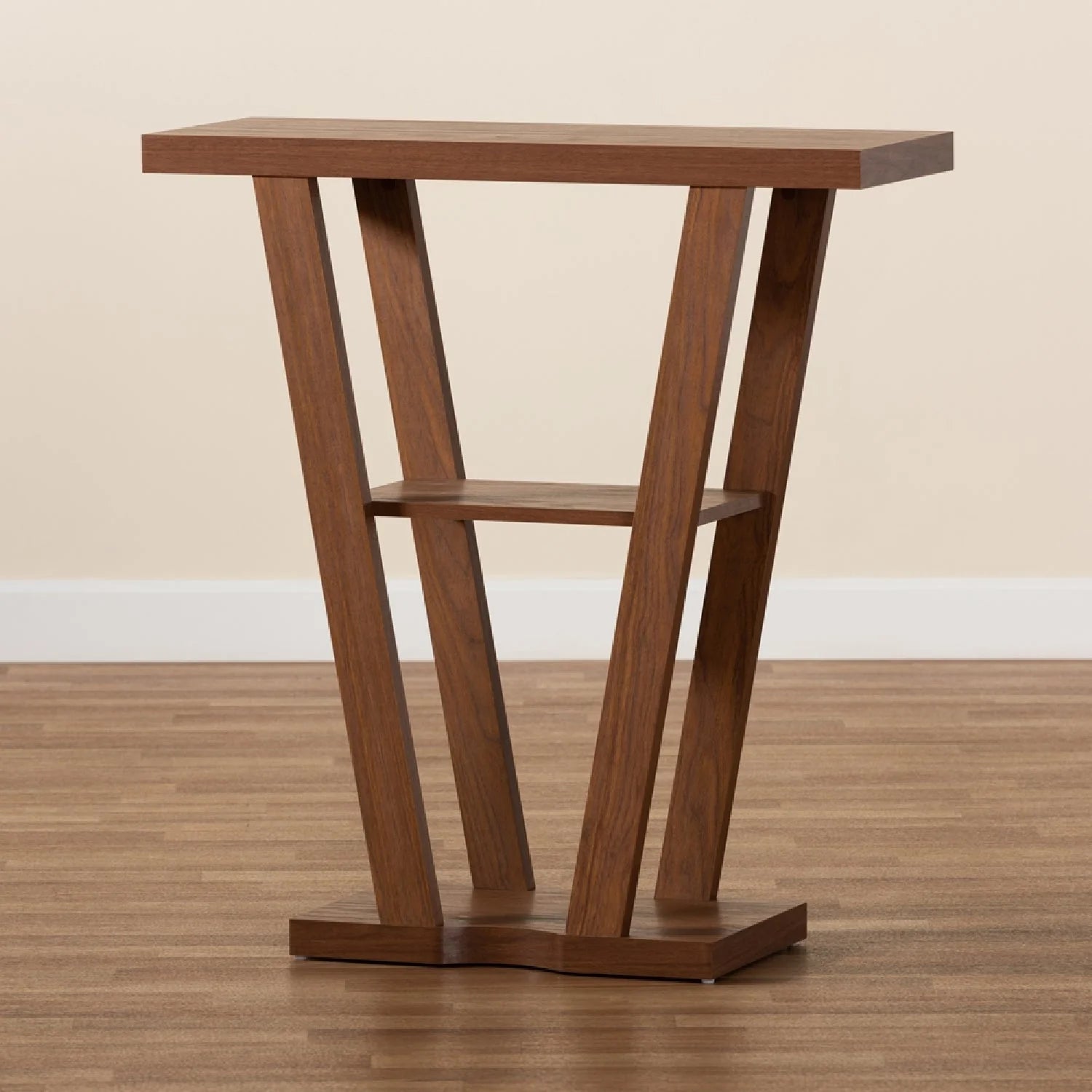 Luxury Angular Walnut Console Table Modern Italian Style for Villa