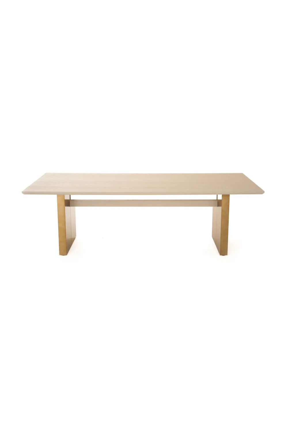 Luxury Angus Cream Ash Rectangular Dining Table Modern Italian Style for Villa