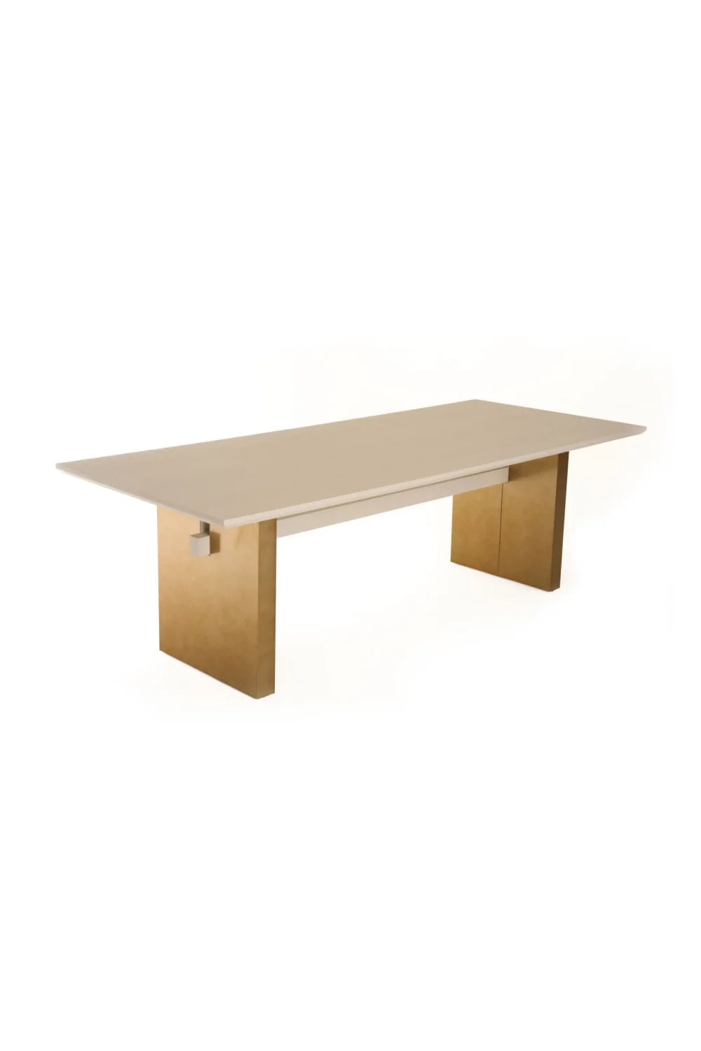 Luxury Angus Cream Ash Rectangular Dining Table Modern Italian Style for Villa