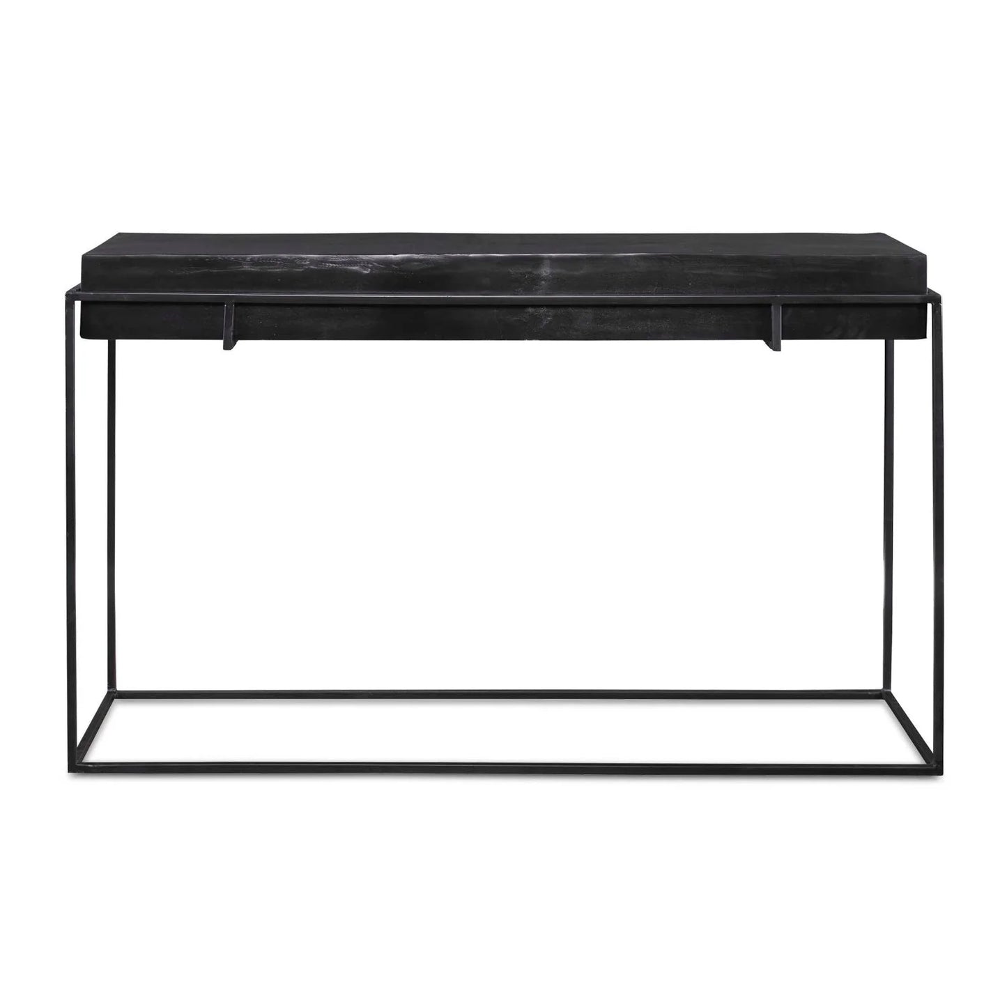 Luxury Antique Black Cast Aluminum Console Table Modern Italian Style for Villa
