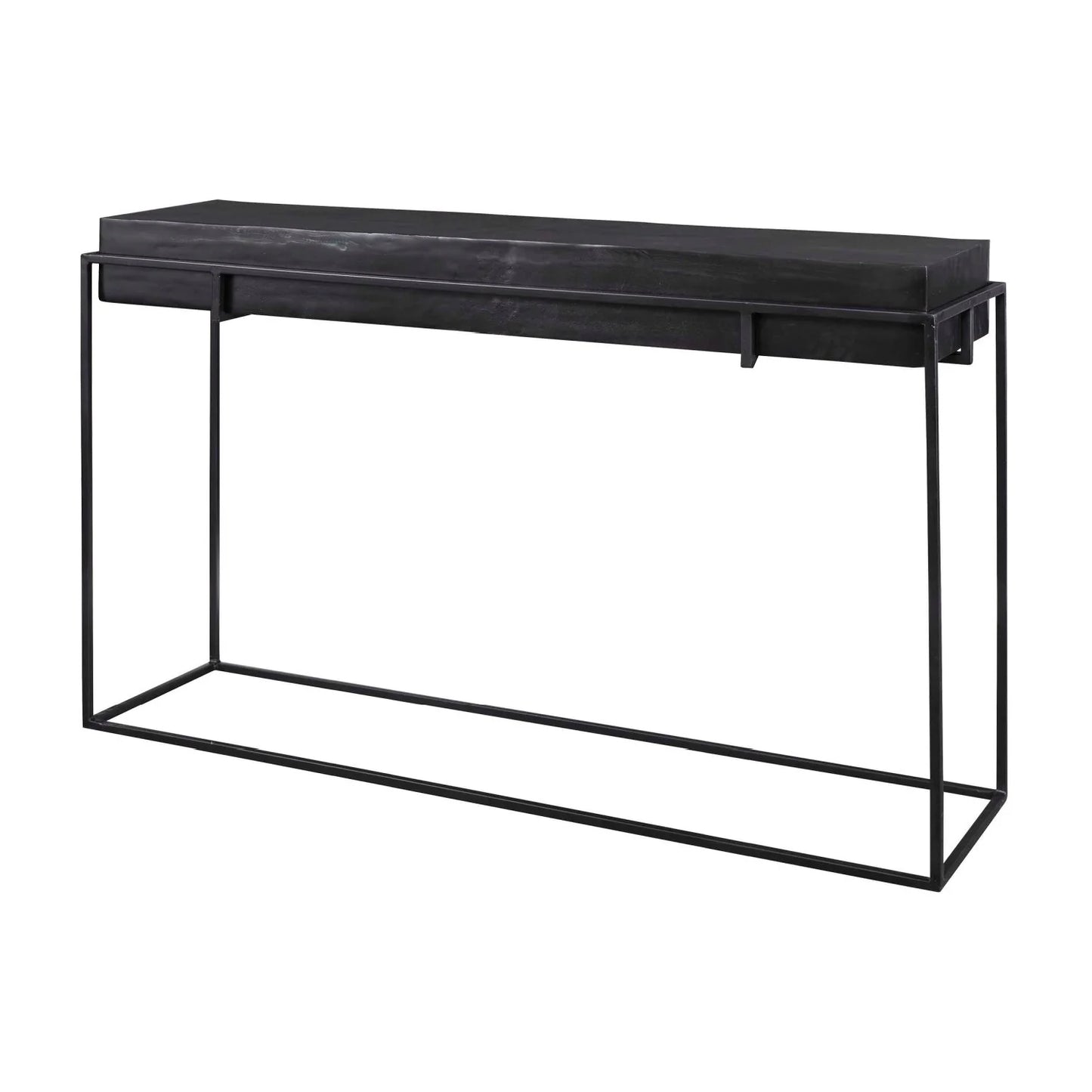Luxury Antique Black Cast Aluminum Console Table Modern Italian Style for Villa