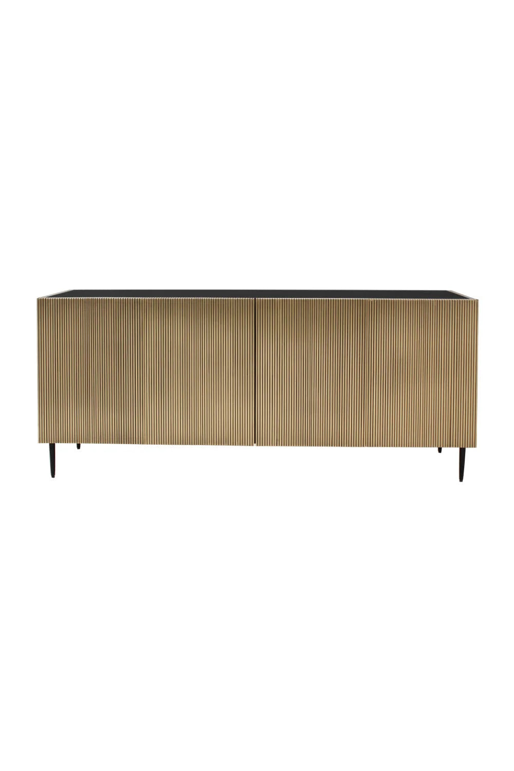Luxury Antique Brass 2-Door Sideboard European Style for Villa