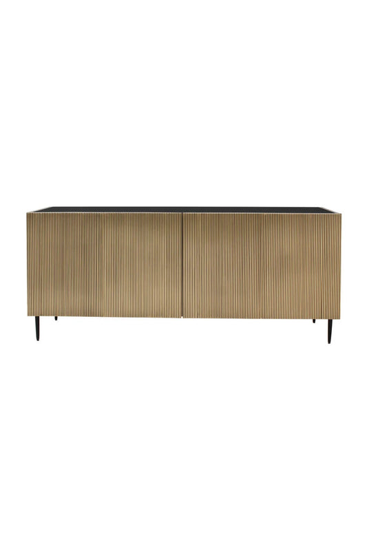 Luxury Antique Brass 2-Door Sideboard European Style for Villa