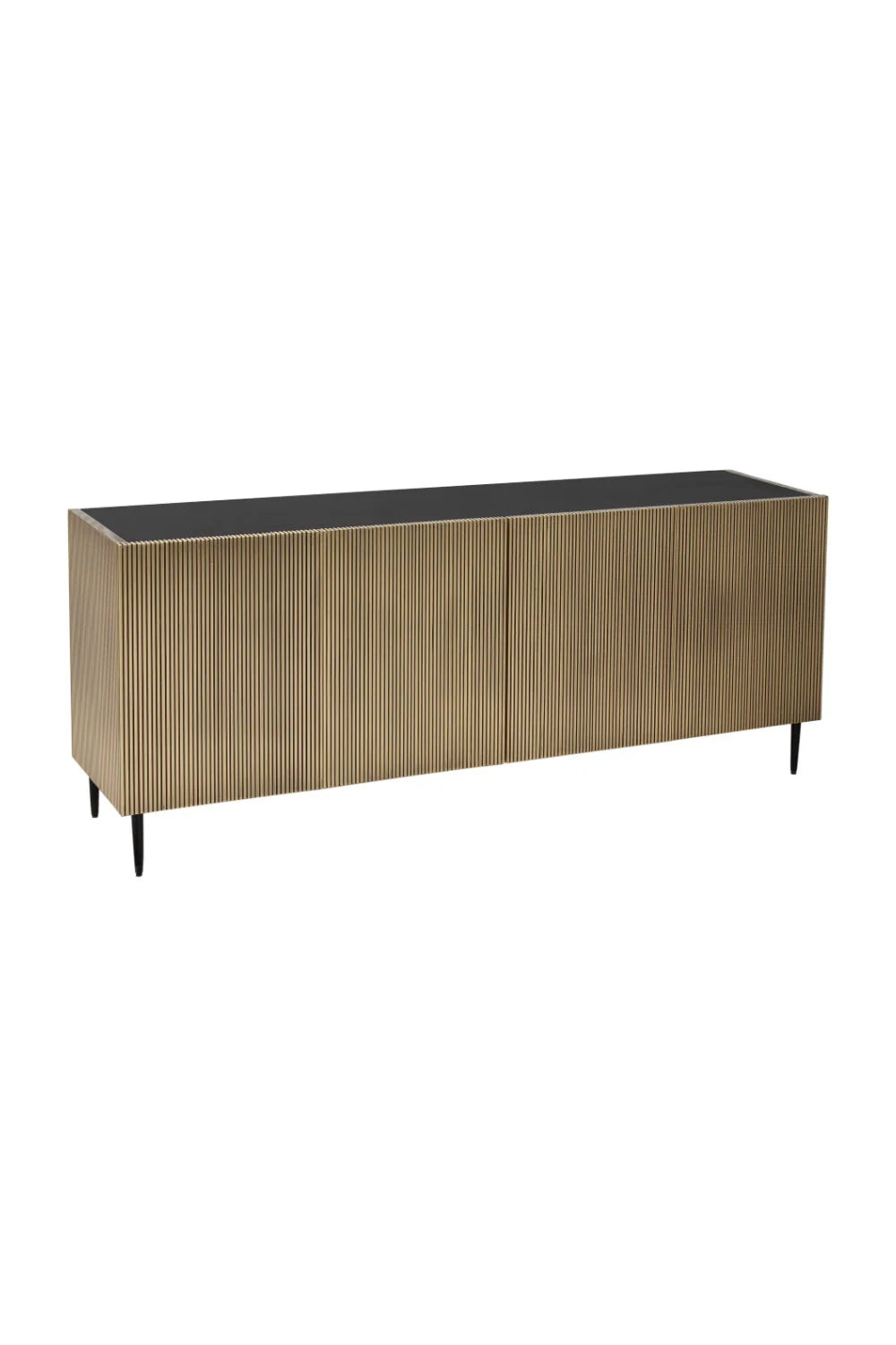 Luxury Antique Brass 2-Door Sideboard European Style for Villa