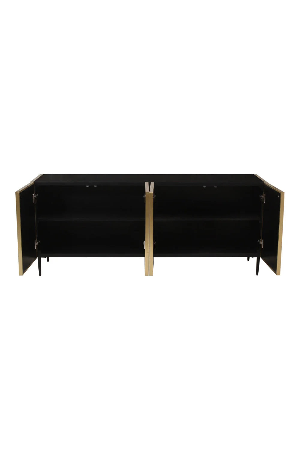 Luxury Antique Brass 2-Door Sideboard European Style for Villa