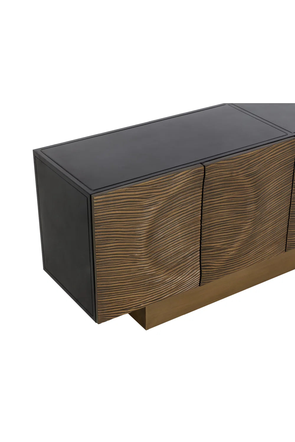 Luxury Antique Brass 4-Door Sideboard European Style for Villa