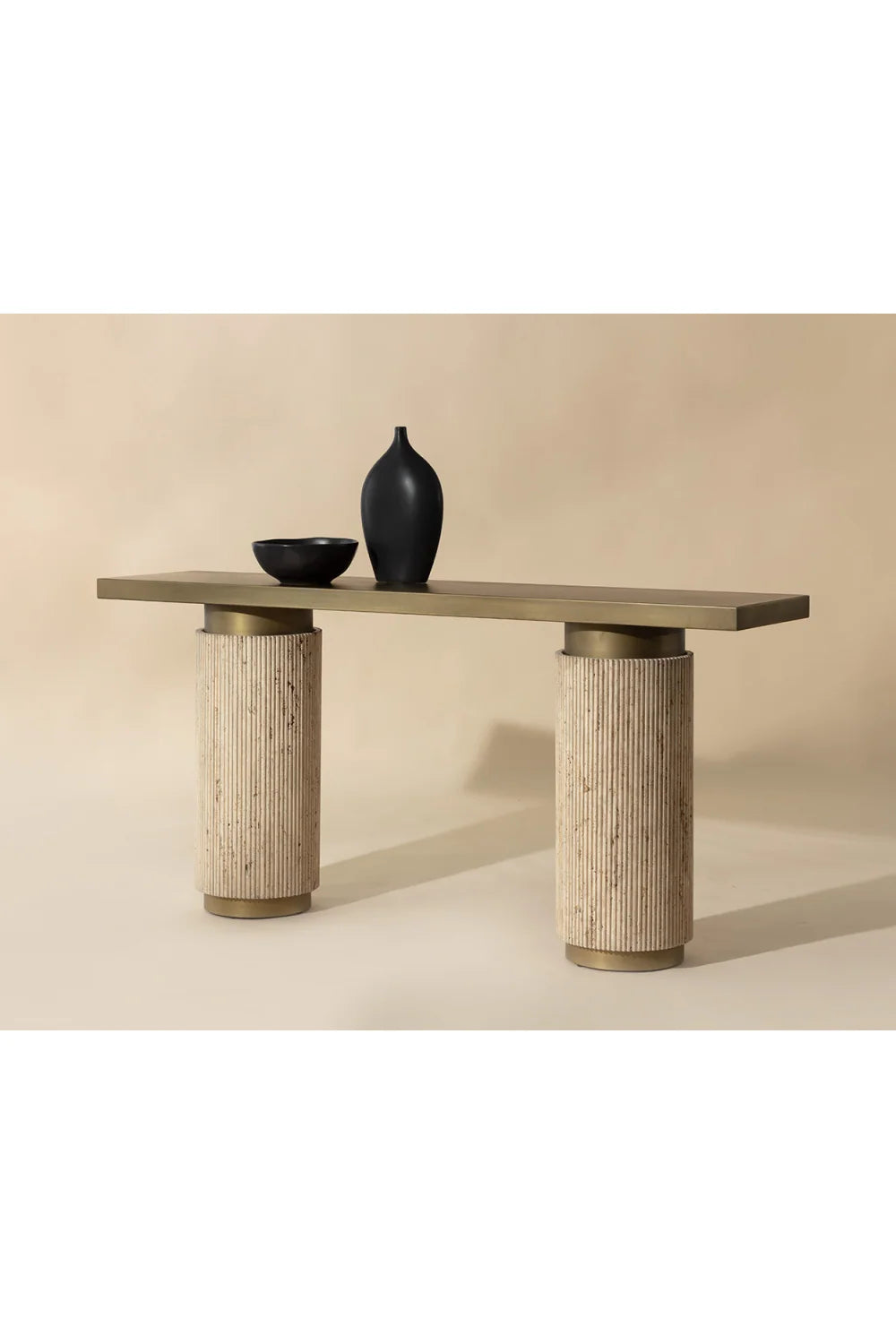 Luxury Antique Brass Console Table Modern Italian Style for Villa