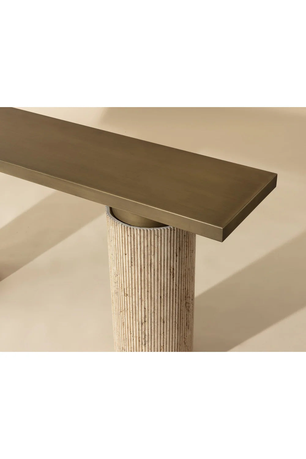 Luxury Antique Brass Console Table Modern Italian Style for Villa