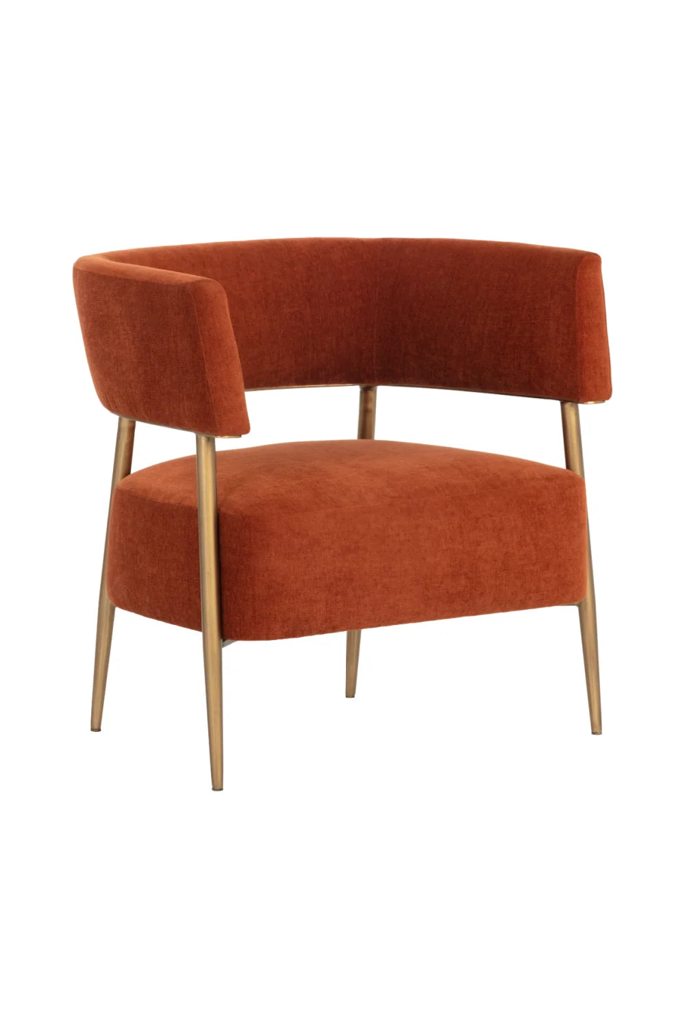 Luxury Antique Brass Lounge Chair Modern Italian Style for Villa