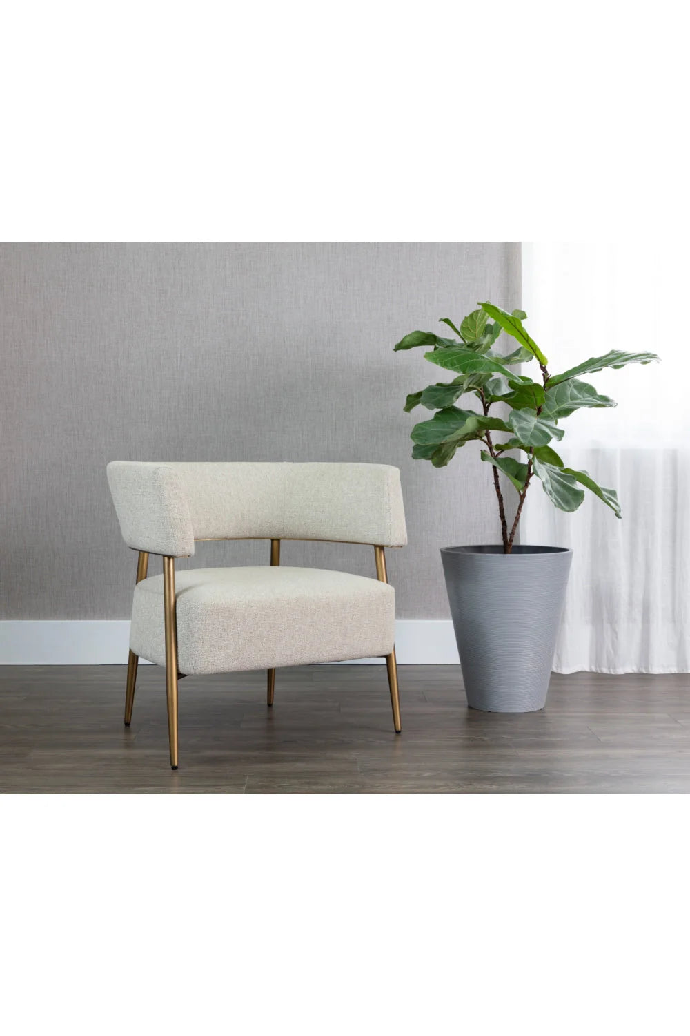 Luxury Antique Brass Lounge Chair Modern Italian Style for Villa