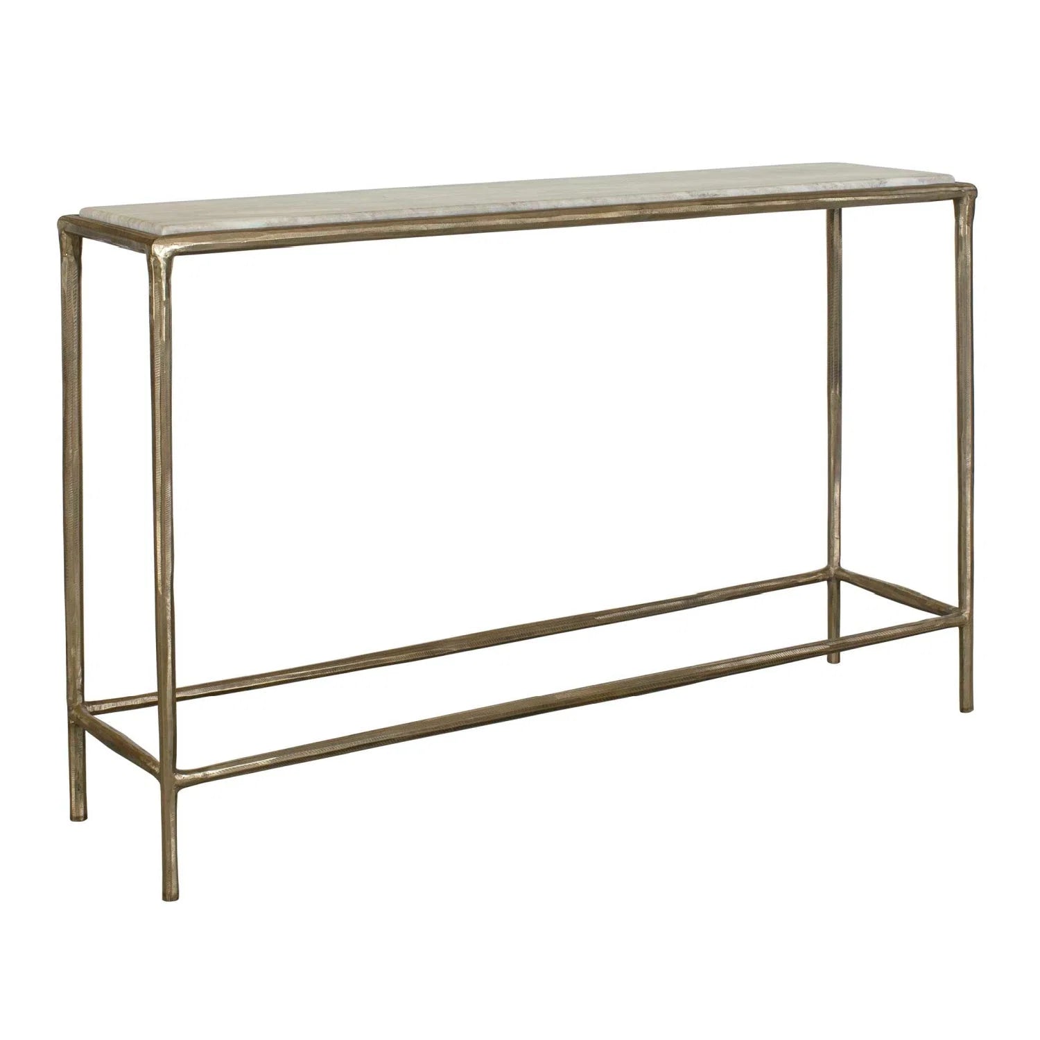Luxury Antique Brass Marble Console Table Modern Italian Style for Villa