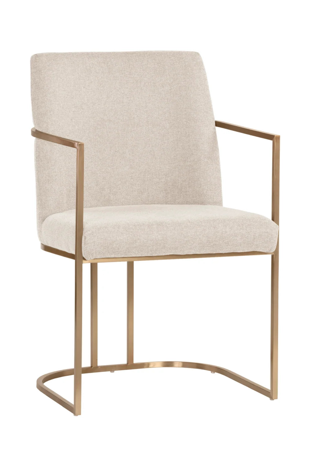 Luxury Antique Brass Modern Dining Armchair European Style for Villa